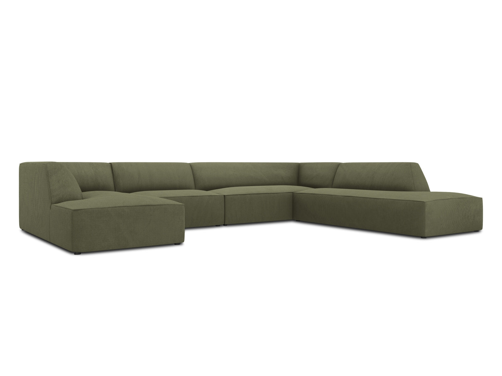 Oslo Panoramic Ecksofa rechts 7 Sitzer in Green präsentiert im Onlineshop von KAQTU Design AG. Ecksofa rechts ist von Cosmopolitan Design