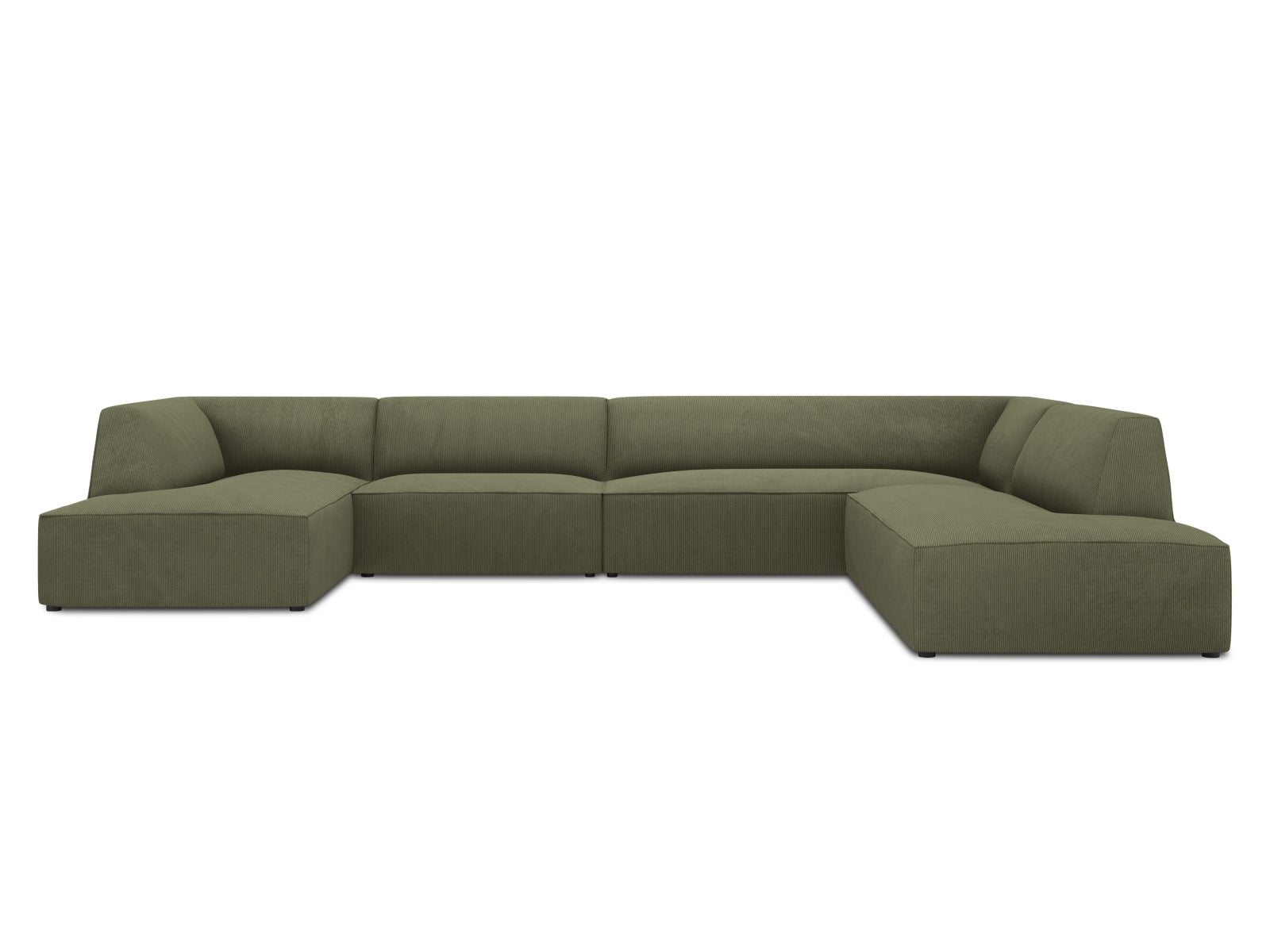 Oslo Panoramic Ecksofa rechts 7 Sitzer in Green präsentiert im Onlineshop von KAQTU Design AG. Ecksofa rechts ist von Cosmopolitan Design
