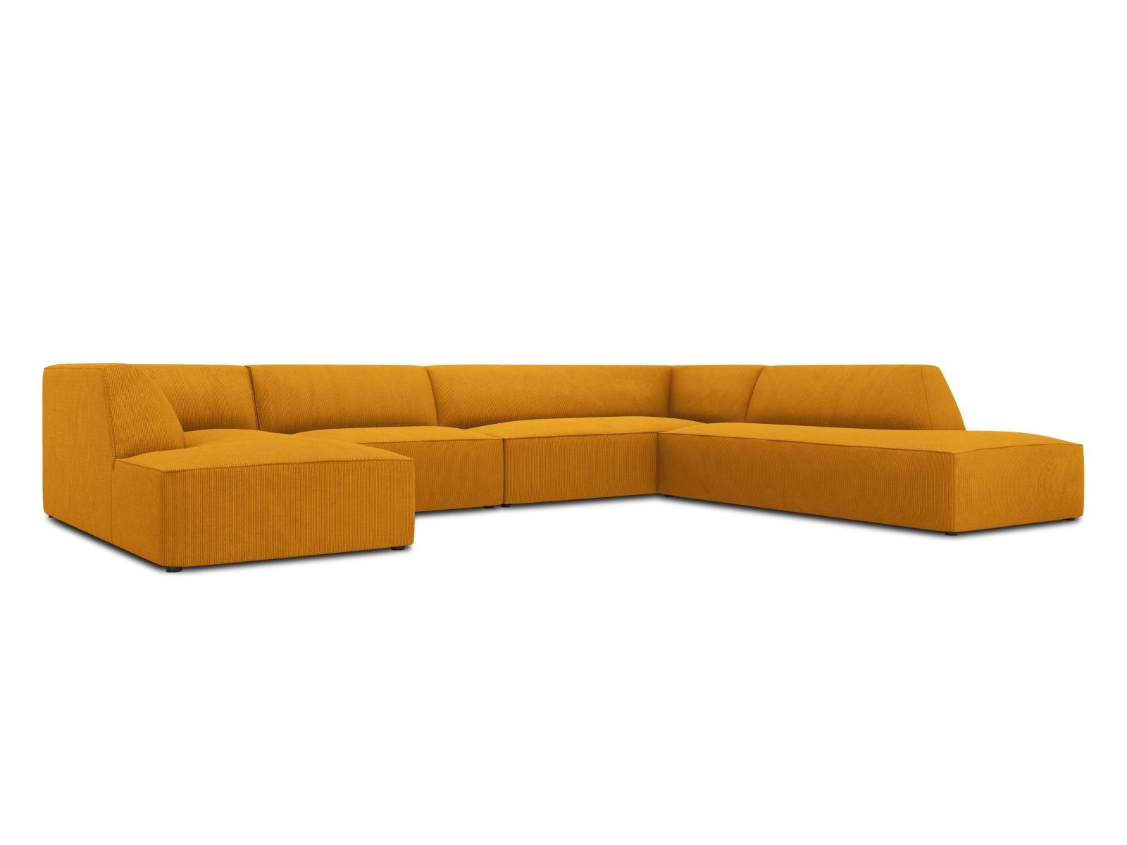 Oslo Panoramic Ecksofa rechts 7 Sitzer in Yellow präsentiert im Onlineshop von KAQTU Design AG. Ecksofa rechts ist von Cosmopolitan Design