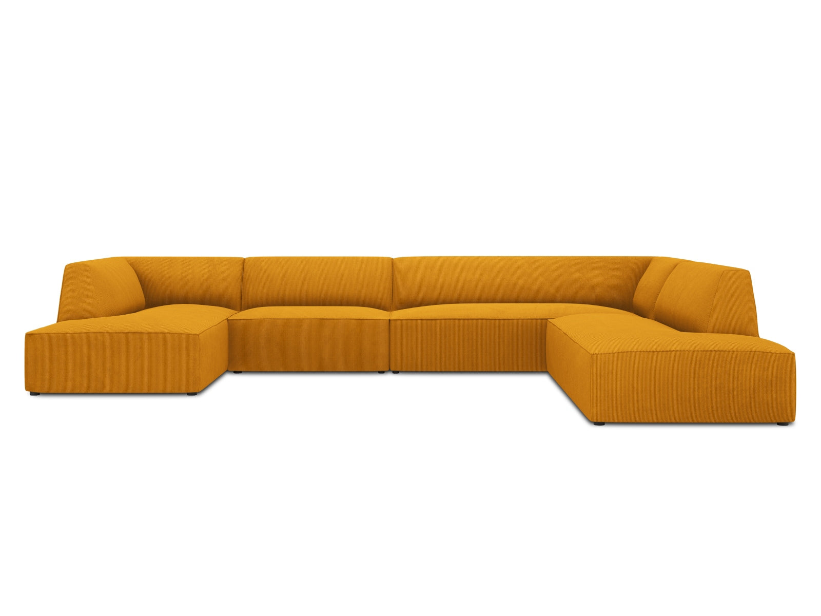 Oslo Panoramic Ecksofa rechts 7 Sitzer in Yellow präsentiert im Onlineshop von KAQTU Design AG. Ecksofa rechts ist von Cosmopolitan Design