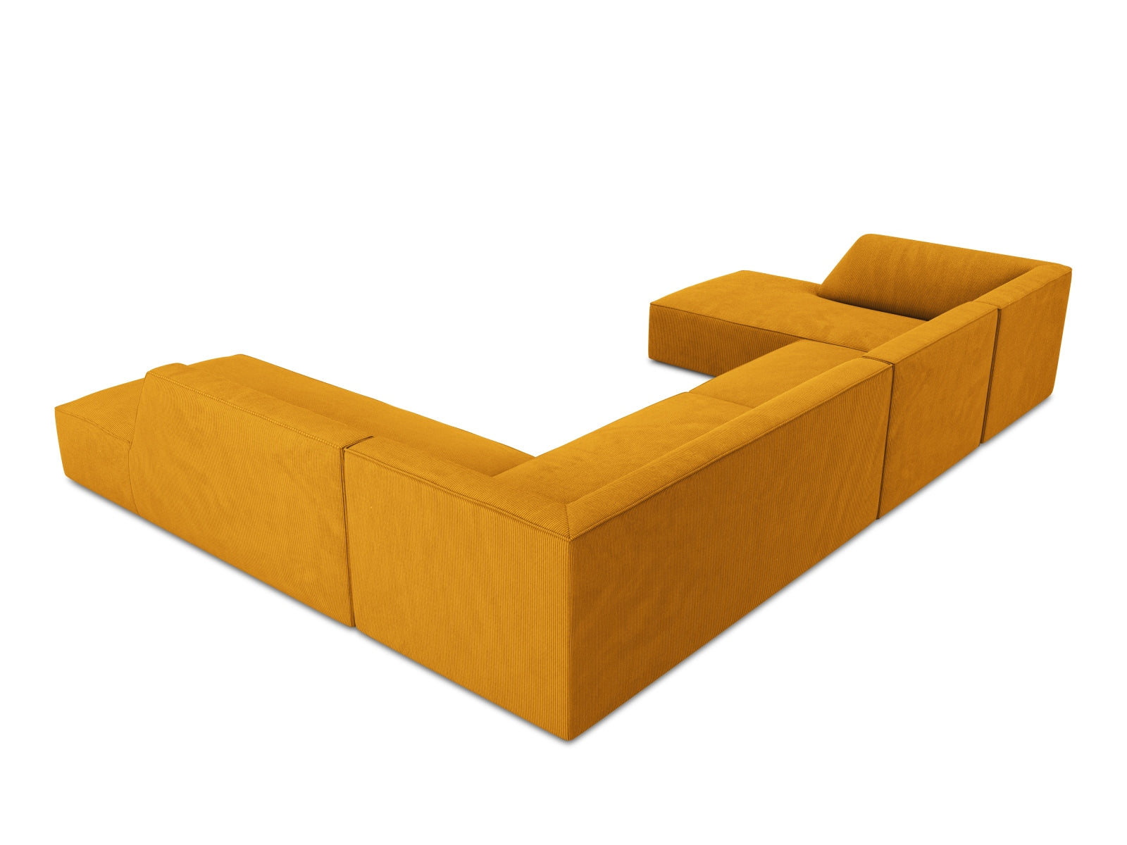 Oslo Panoramic Ecksofa rechts 7 Sitzer in Yellow präsentiert im Onlineshop von KAQTU Design AG. Ecksofa rechts ist von Cosmopolitan Design
