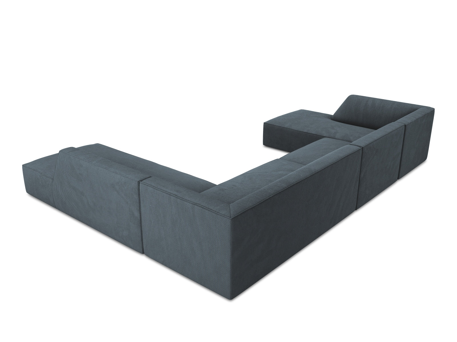 Oslo Panoramic Ecksofa rechts 7 Sitzer in Blue präsentiert im Onlineshop von KAQTU Design AG. Ecksofa rechts ist von Cosmopolitan Design