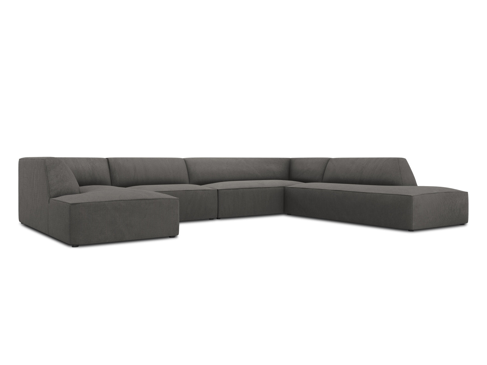 Oslo Panoramic Ecksofa rechts 7 Sitzer in Dark Grey präsentiert im Onlineshop von KAQTU Design AG. Ecksofa rechts ist von Cosmopolitan Design
