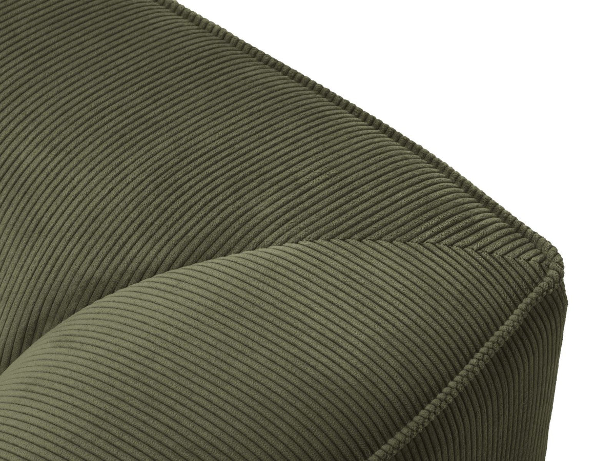 Siena Panorama-Ecksofa rechts von Cosmopolitan Design in Light Beige-Scala Cordstoff, Holzrahmen, schwarze Kunststoffbeine, 7-Sitzer, 366 x 273 cm.