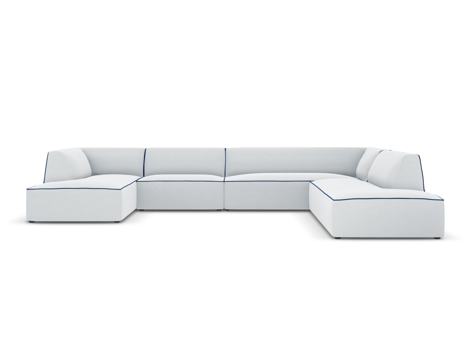 Oslo Panoramic Ecksofa rechts 7 Sitzer in Light Grey, Royal Blue präsentiert im Onlineshop von KAQTU Design AG. Ecksofa rechts ist von Cosmopolitan Design