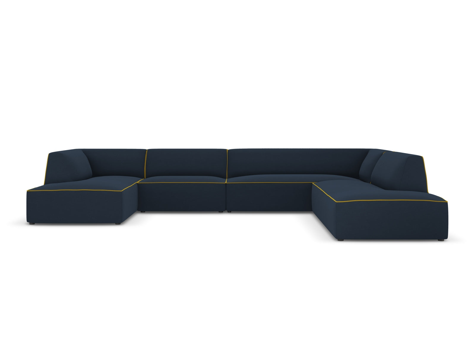 Oslo Panoramic Ecksofa rechts 7 Sitzer in Royal Blue, Yellow präsentiert im Onlineshop von KAQTU Design AG. Ecksofa rechts ist von Cosmopolitan Design