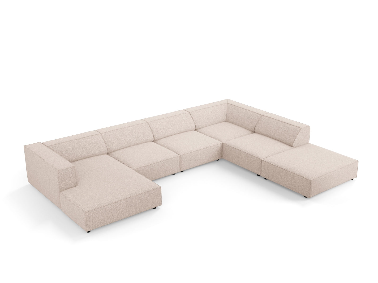 Arendal Panoramic Ecksofa rechts 7 Sitzer in Beige präsentiert im Onlineshop von KAQTU Design AG. Ecksofa rechts ist von Cosmopolitan Design