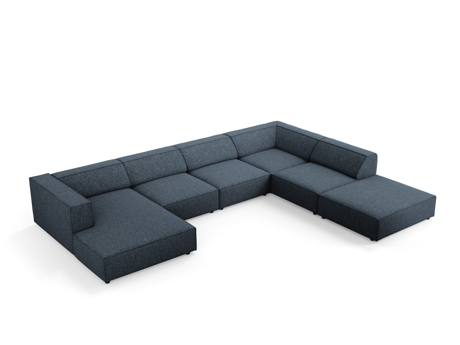 Arendal Panoramic Ecksofa rechts 7 Sitzer in Royal Blue präsentiert im Onlineshop von KAQTU Design AG. Ecksofa rechts ist von Cosmopolitan Design