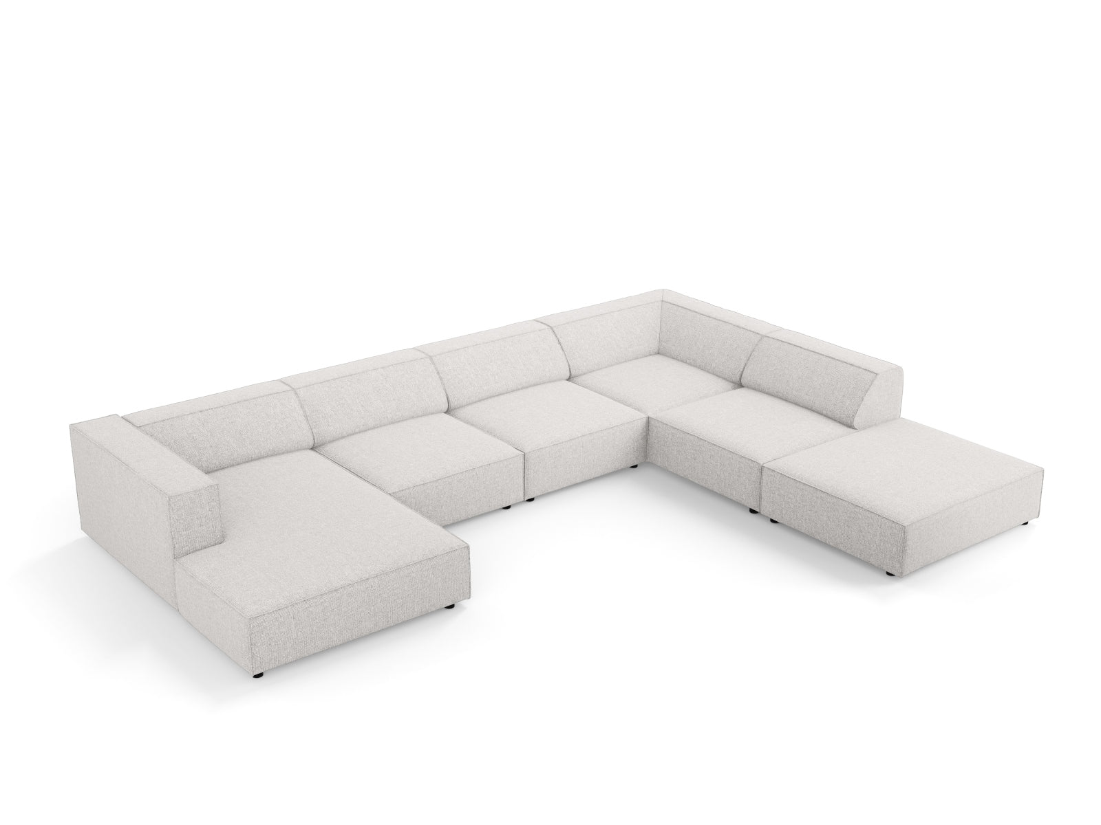 Arendal Panoramic Ecksofa rechts 7 Sitzer in Light Grey präsentiert im Onlineshop von KAQTU Design AG. Ecksofa rechts ist von Cosmopolitan Design