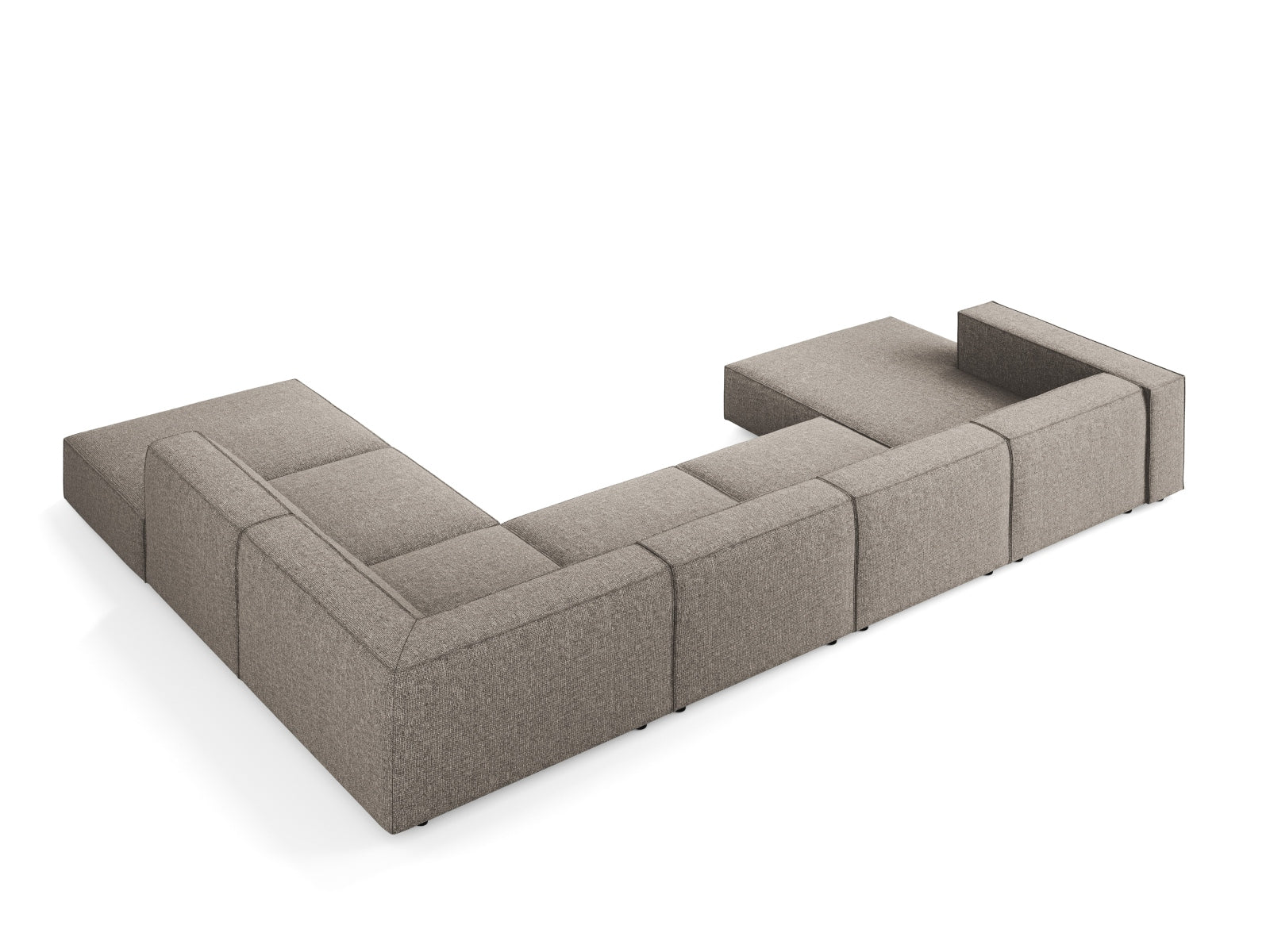 Arendal Panoramic Ecksofa rechts 7 Sitzer in Grey präsentiert im Onlineshop von KAQTU Design AG. Ecksofa rechts ist von Cosmopolitan Design