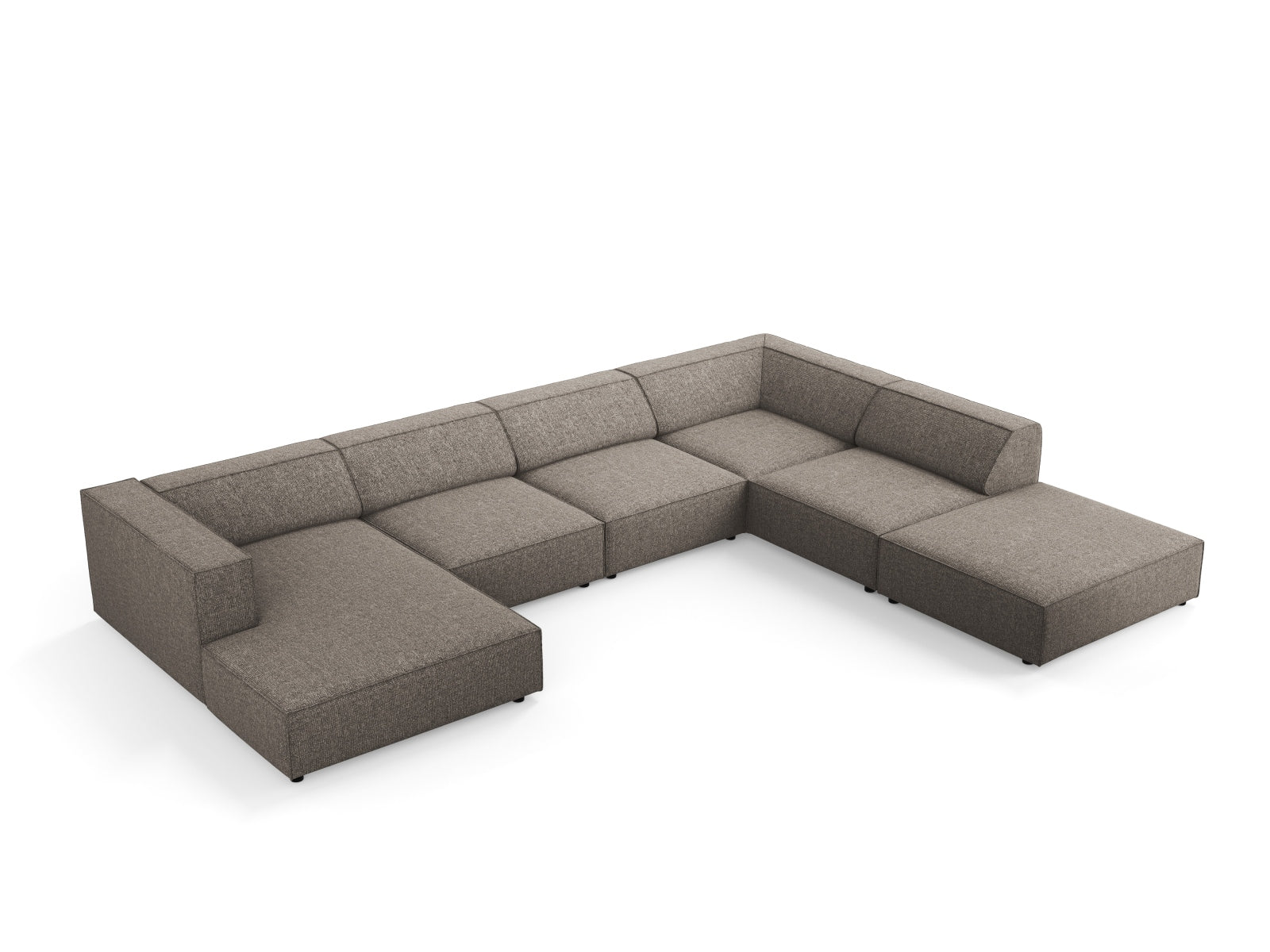 Arendal Panoramic Ecksofa rechts 7 Sitzer in Grey präsentiert im Onlineshop von KAQTU Design AG. Ecksofa rechts ist von Cosmopolitan Design
