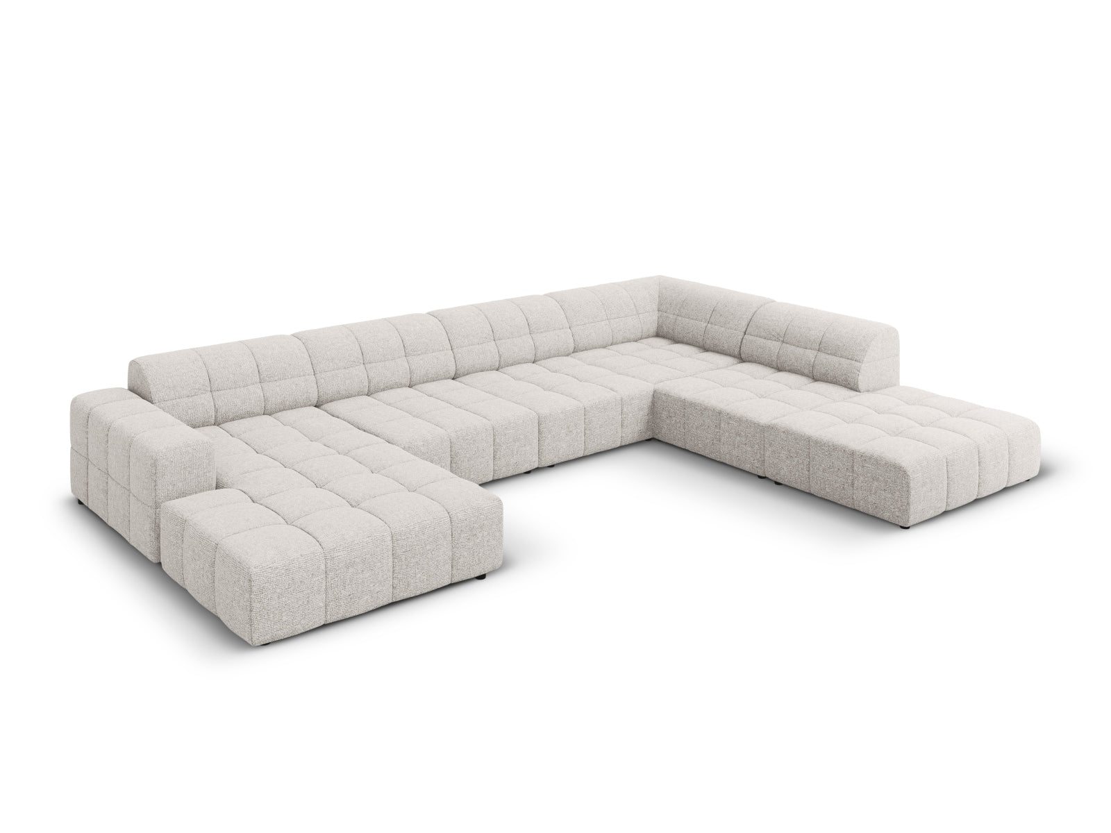 Chicago Panoramic Ecksofa rechts 7 Sitzer 262cm in Light Grey präsentiert im Onlineshop von KAQTU Design AG. Ecksofa rechts ist von Cosmopolitan Design
