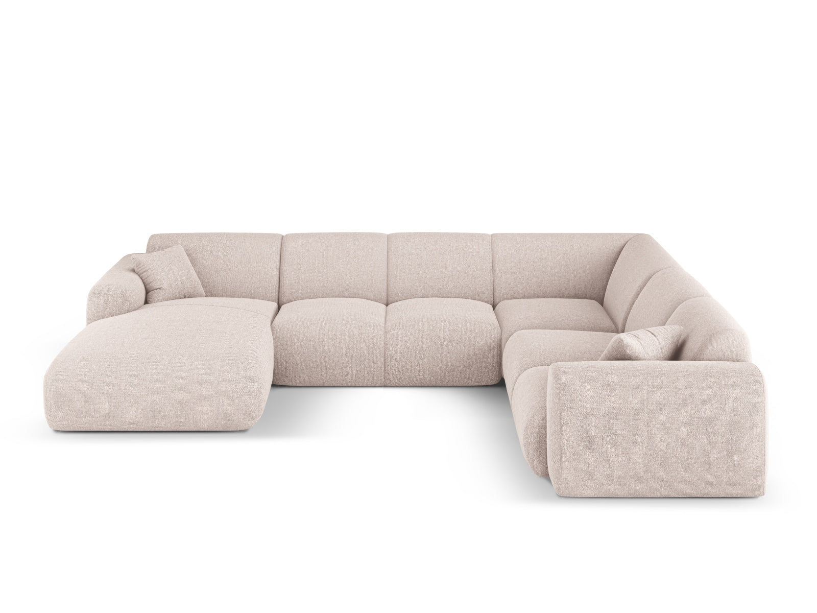 Nolio Panoramic Ecksofa rechts 6 Sitzer 252cm in Beige-Haga präsentiert im Onlineshop von KAQTU Design AG. Ecksofa rechts ist von Cosmopolitan Design