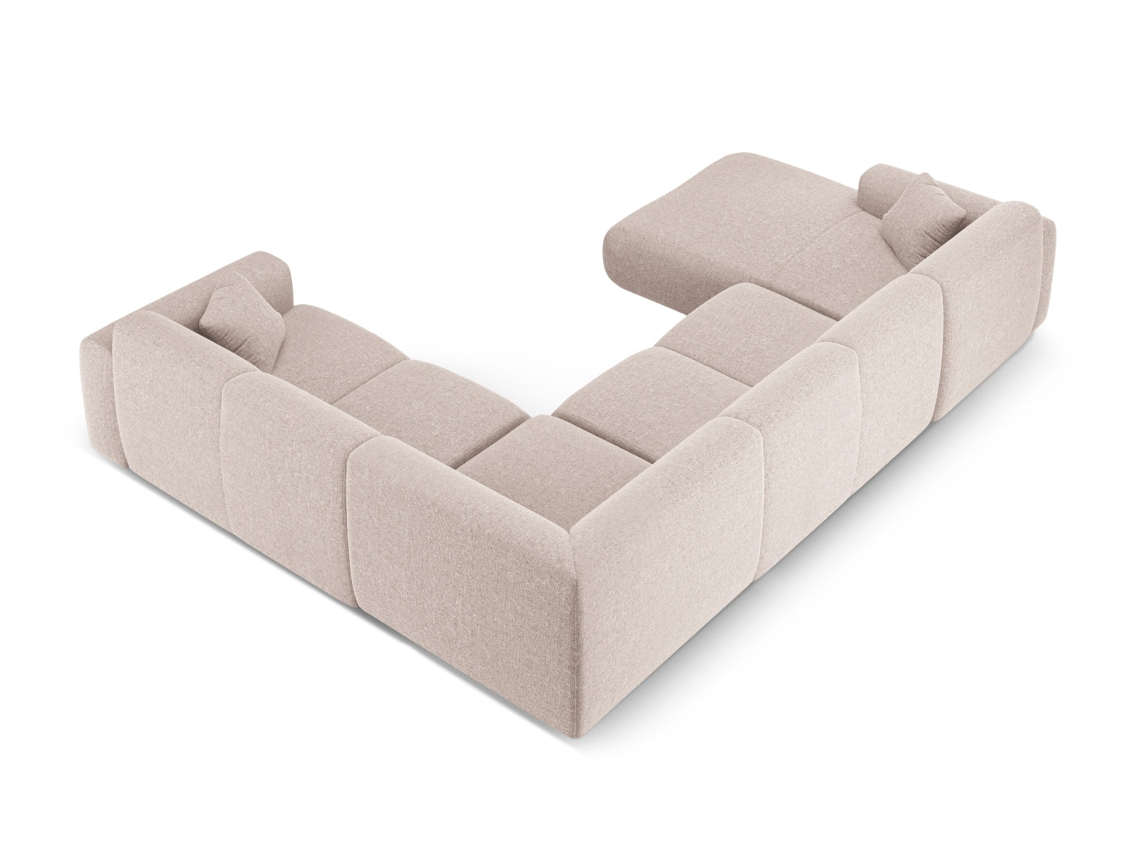 Nolio Panoramic Ecksofa rechts 6 Sitzer 252cm in Beige präsentiert im Onlineshop von KAQTU Design AG. Ecksofa rechts ist von Cosmopolitan Design