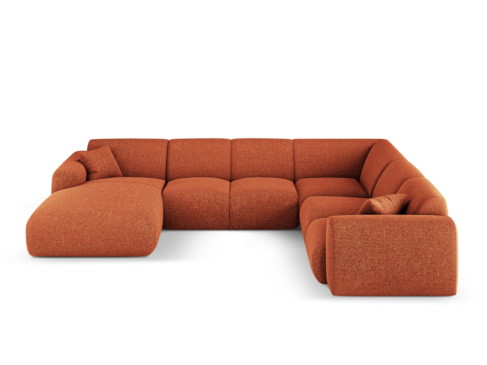 Nolio Panoramic Ecksofa rechts 6 Sitzer 252cm in Terracotta-Haga präsentiert im Onlineshop von KAQTU Design AG. Ecksofa rechts ist von Cosmopolitan Design