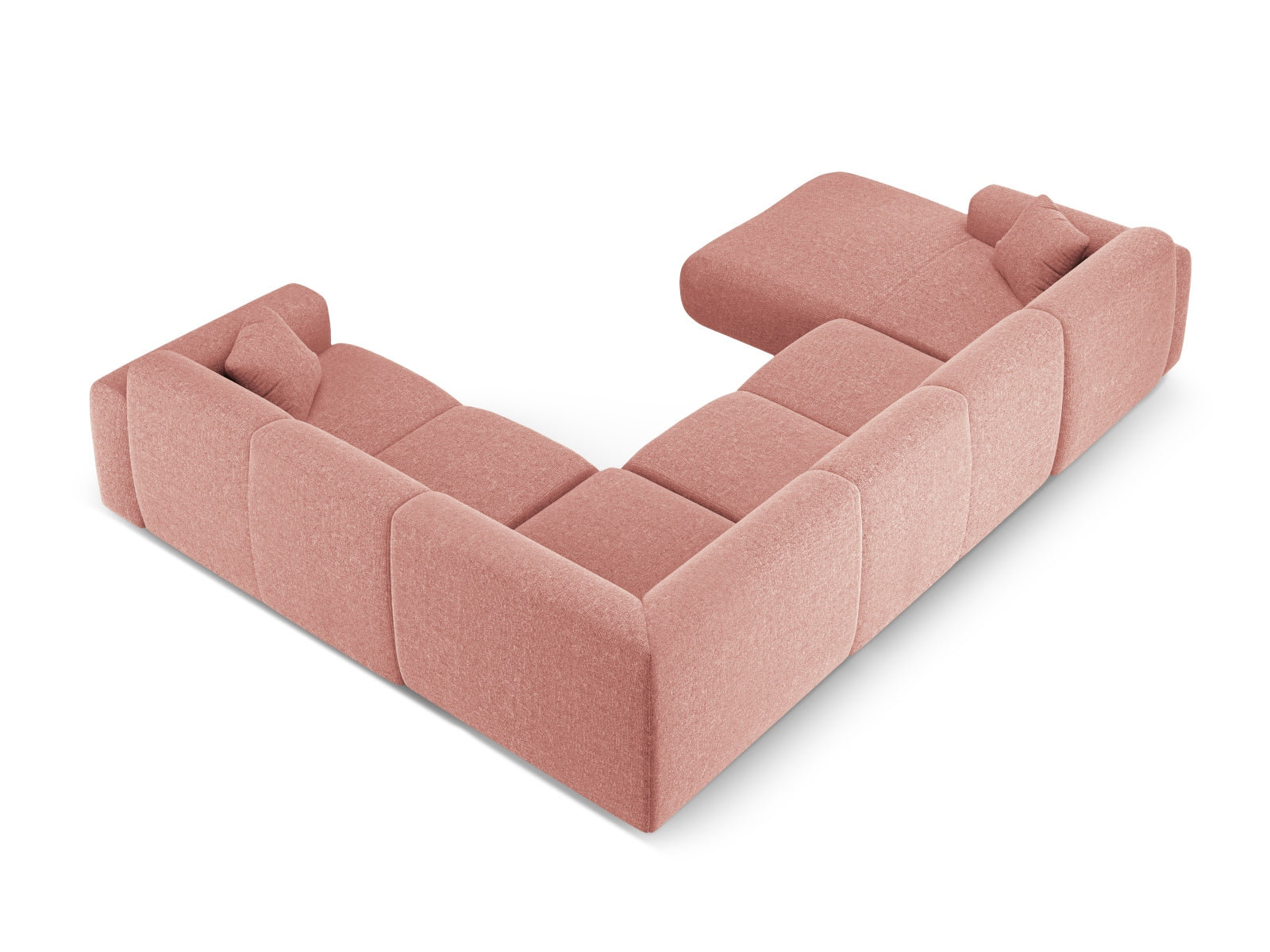 Nolio Panoramic Ecksofa rechts 6 Sitzer 252cm in Pink präsentiert im Onlineshop von KAQTU Design AG. Ecksofa rechts ist von Cosmopolitan Design