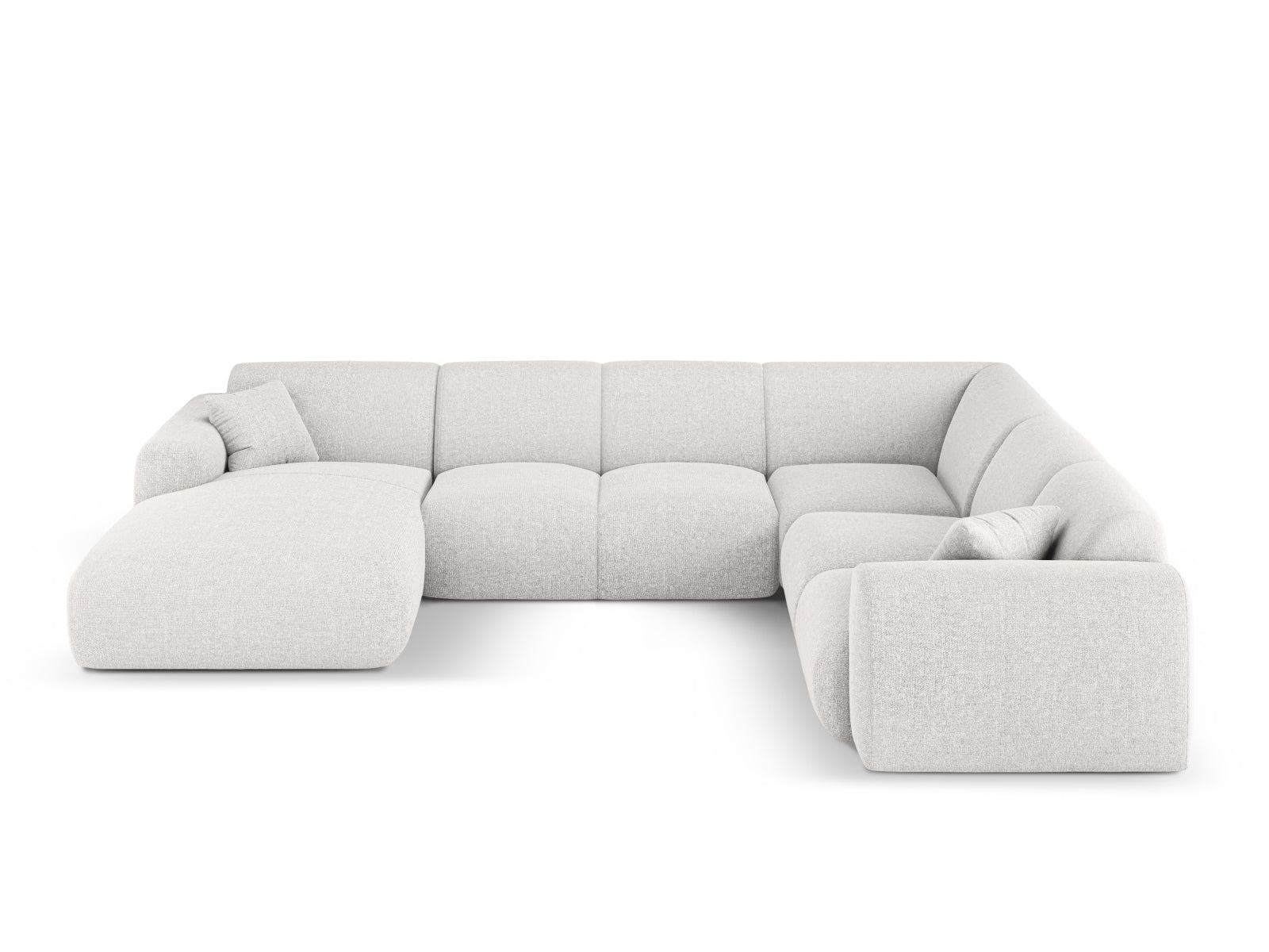 Nolio Panoramic Ecksofa rechts 6 Sitzer 252cm in Light Grey-Haga präsentiert im Onlineshop von KAQTU Design AG. Ecksofa rechts ist von Cosmopolitan Design