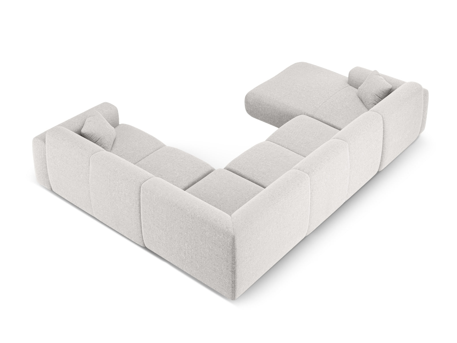 Nolio Panoramic Ecksofa rechts 6 Sitzer 252cm in Light Grey präsentiert im Onlineshop von KAQTU Design AG. Ecksofa rechts ist von Cosmopolitan Design