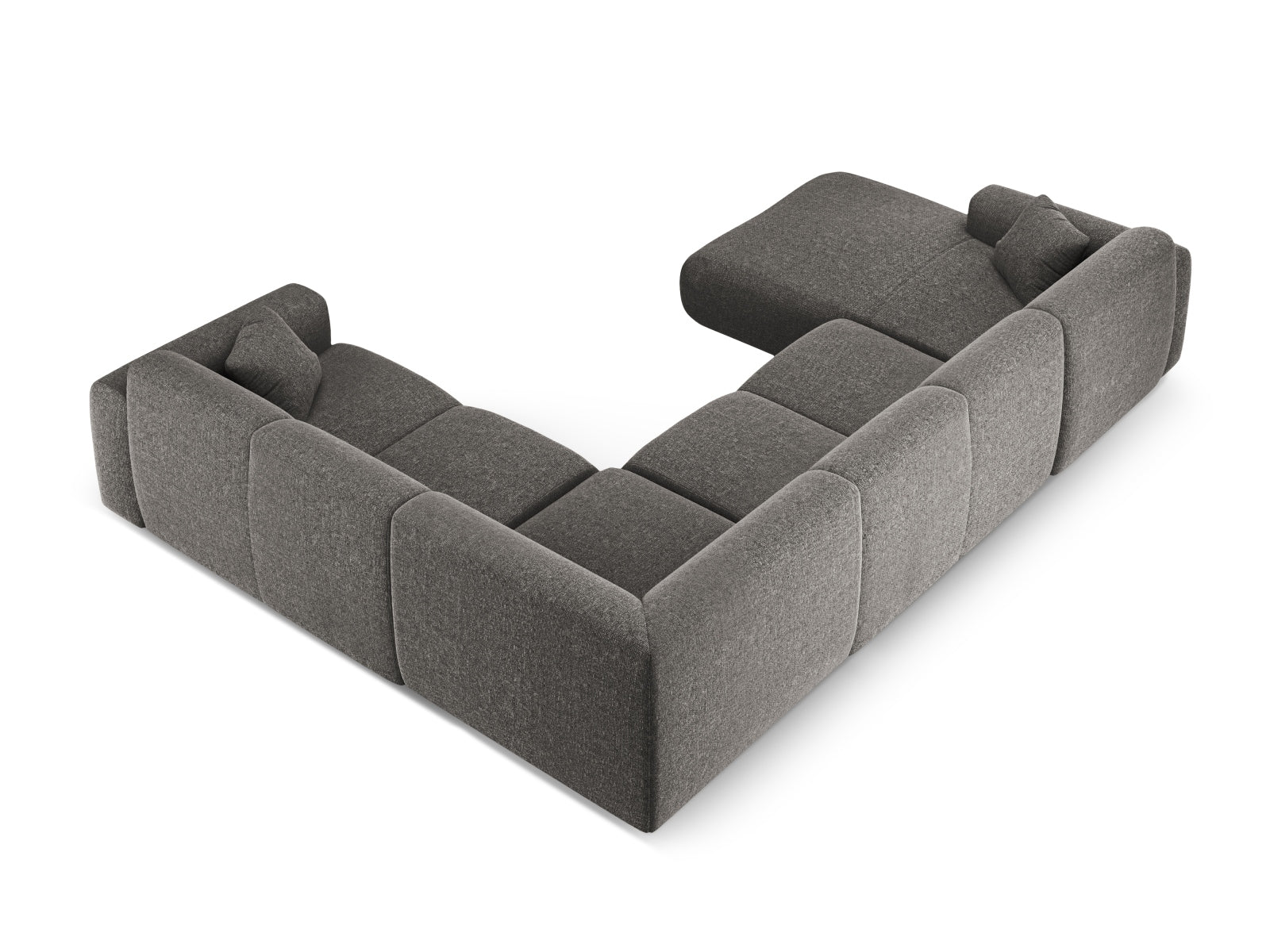 Nolio Panoramic Ecksofa rechts 6 Sitzer 252cm in Grey präsentiert im Onlineshop von KAQTU Design AG. Ecksofa rechts ist von Cosmopolitan Design