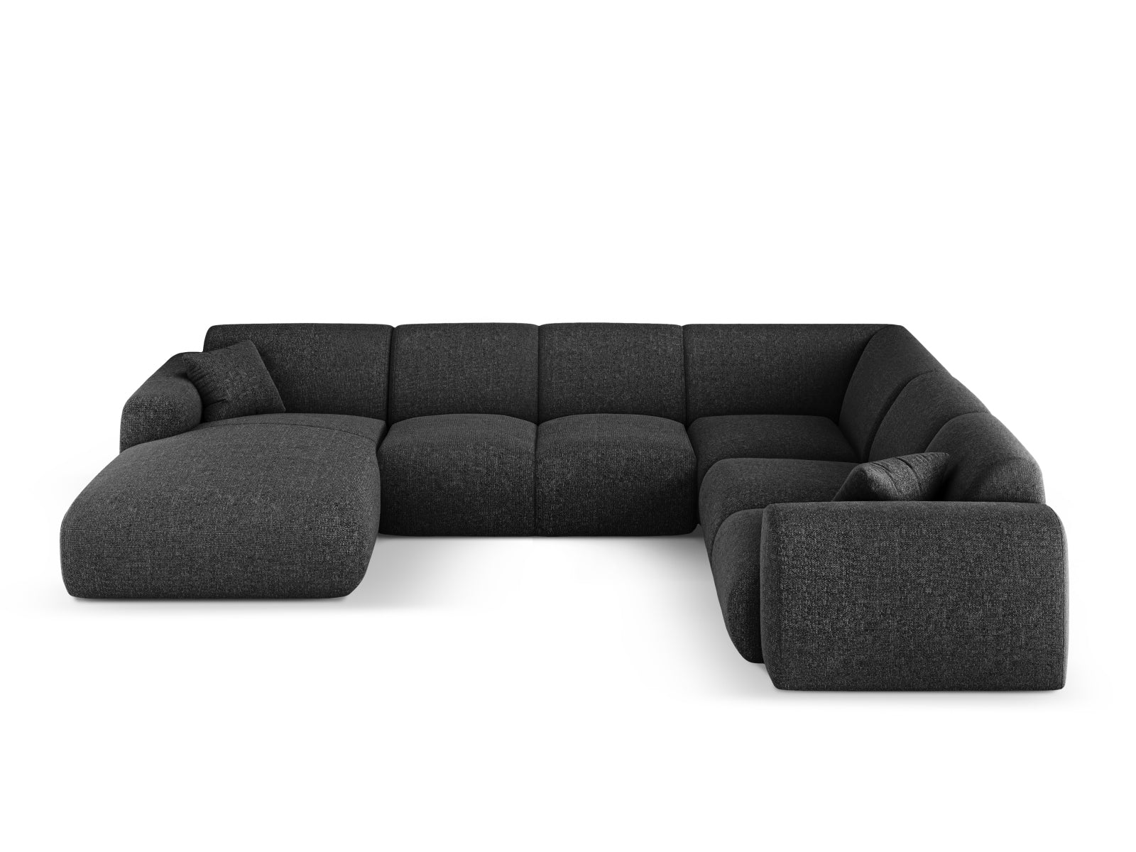 Nolio Panoramic Ecksofa rechts 6 Sitzer 252cm in Black-Haga präsentiert im Onlineshop von KAQTU Design AG. Ecksofa rechts ist von Cosmopolitan Design