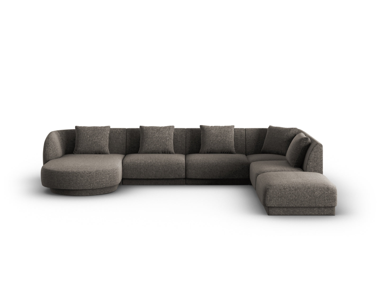 Tulum Panoramic Ecksofa rechts 6 Sitzer 255cm in Grey-Haga präsentiert im Onlineshop von KAQTU Design AG. Ecksofa rechts ist von Cosmopolitan Design