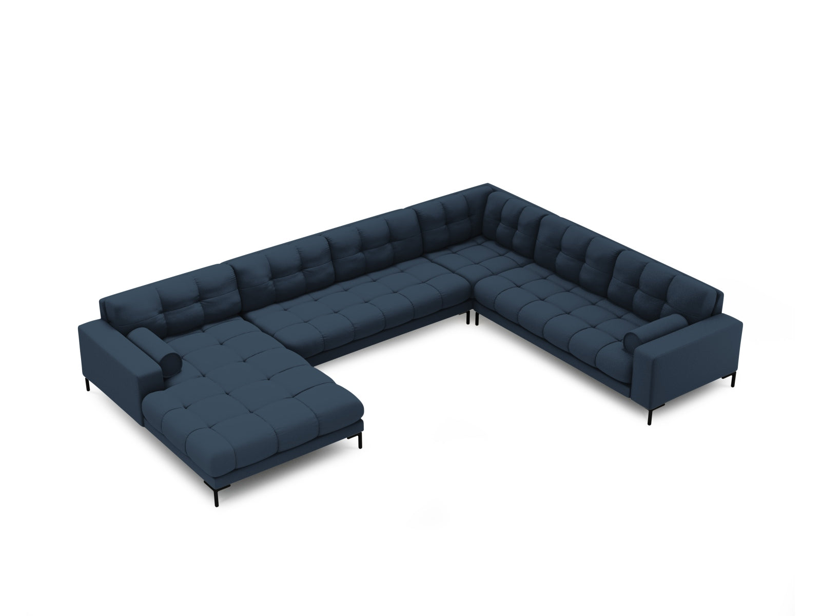 7-Sitzer Ecksofa Panoramic Bali rechts in Blue-Neve präsentiert im Onlineshop von KAQTU Design AG. Ecksofa rechts ist von Cosmopolitan Design