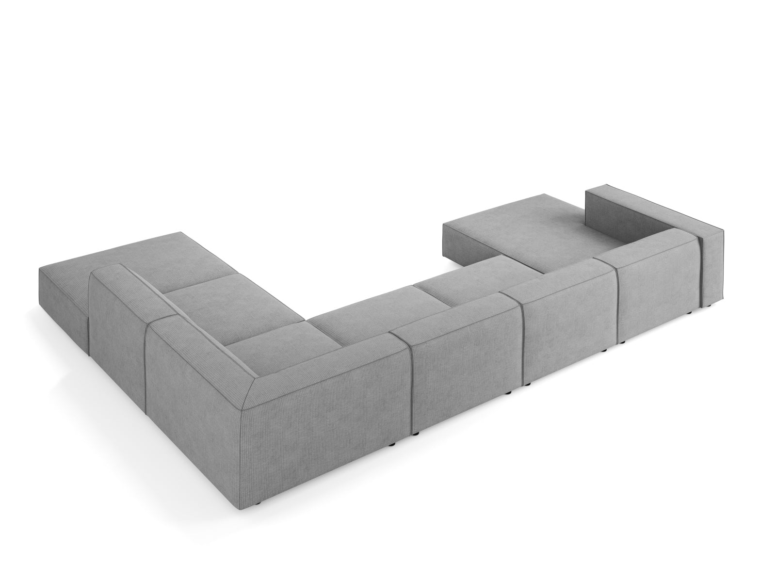 Arendal Panoramic Ecksofa rechts 7 Sitzer in Dark Grey präsentiert im Onlineshop von KAQTU Design AG. Ecksofa rechts ist von Cosmopolitan Design