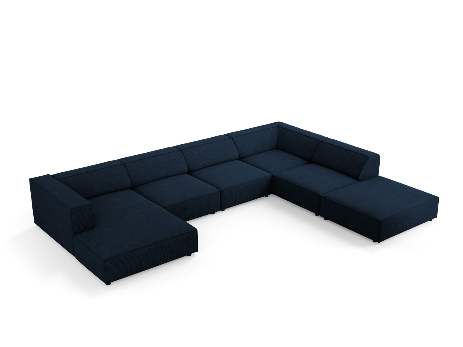 Arendal Panoramic Ecksofa rechts 7 Sitzer in Royal Blue präsentiert im Onlineshop von KAQTU Design AG. Ecksofa rechts ist von Cosmopolitan Design