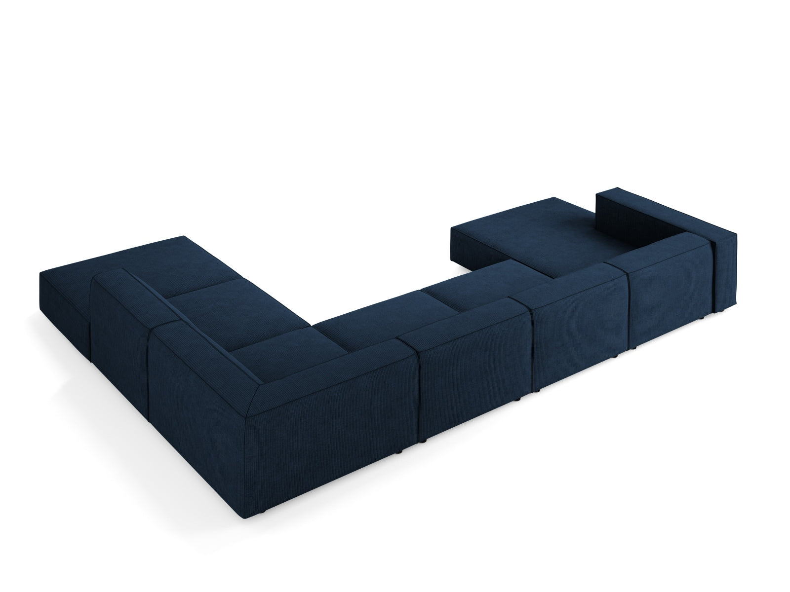 Arendal Panoramic Ecksofa rechts 7 Sitzer in Royal Blue präsentiert im Onlineshop von KAQTU Design AG. Ecksofa rechts ist von Cosmopolitan Design