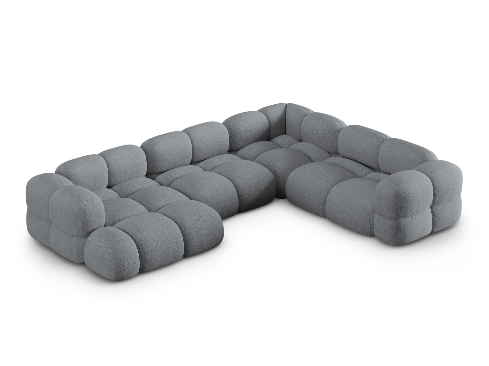 Loretto Panoramic Ecksofa rechts 5 Sitzer 250cm in Grey-Sorella präsentiert im Onlineshop von KAQTU Design AG. Ecksofa rechts ist von Cosmopolitan Design