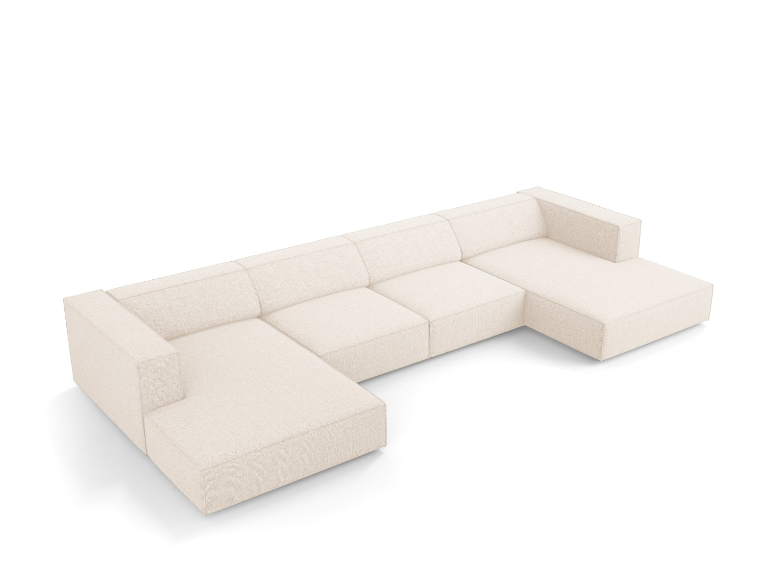 Arendal Panoramic Sofa 6 Sitzer in Light Beige präsentiert im Onlineshop von KAQTU Design AG. 5er Sofa ist von Cosmopolitan Design