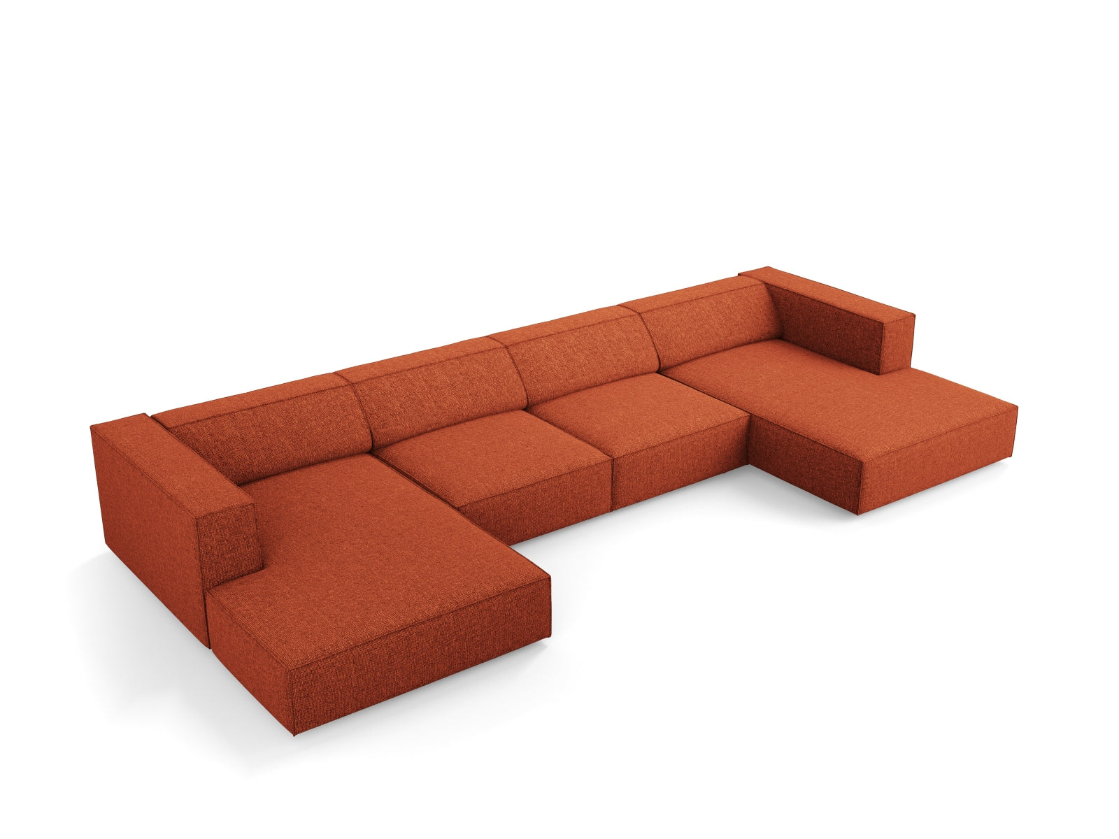 Arendal Panoramic Sofa 6 Sitzer in Terracotta präsentiert im Onlineshop von KAQTU Design AG. 5er Sofa ist von Cosmopolitan Design
