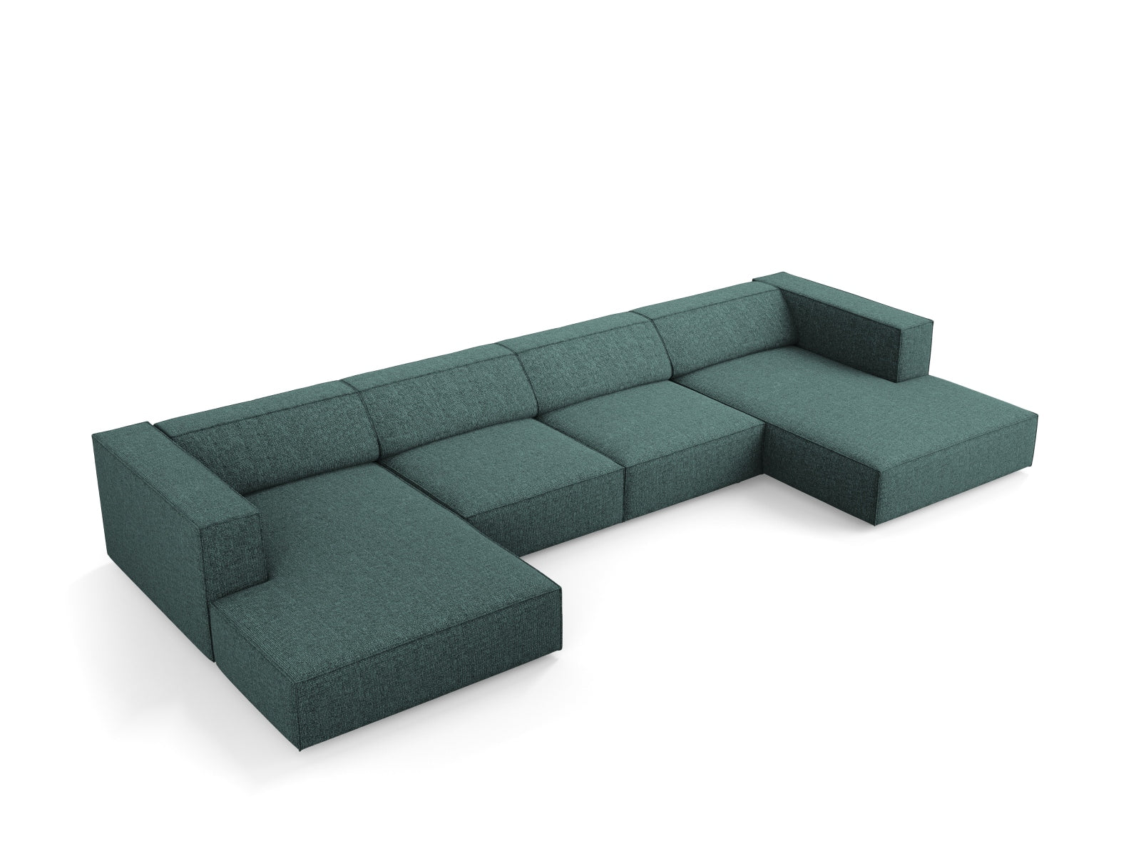 Arendal Panoramic Sofa 6 Sitzer in Petrol präsentiert im Onlineshop von KAQTU Design AG. 5er Sofa ist von Cosmopolitan Design