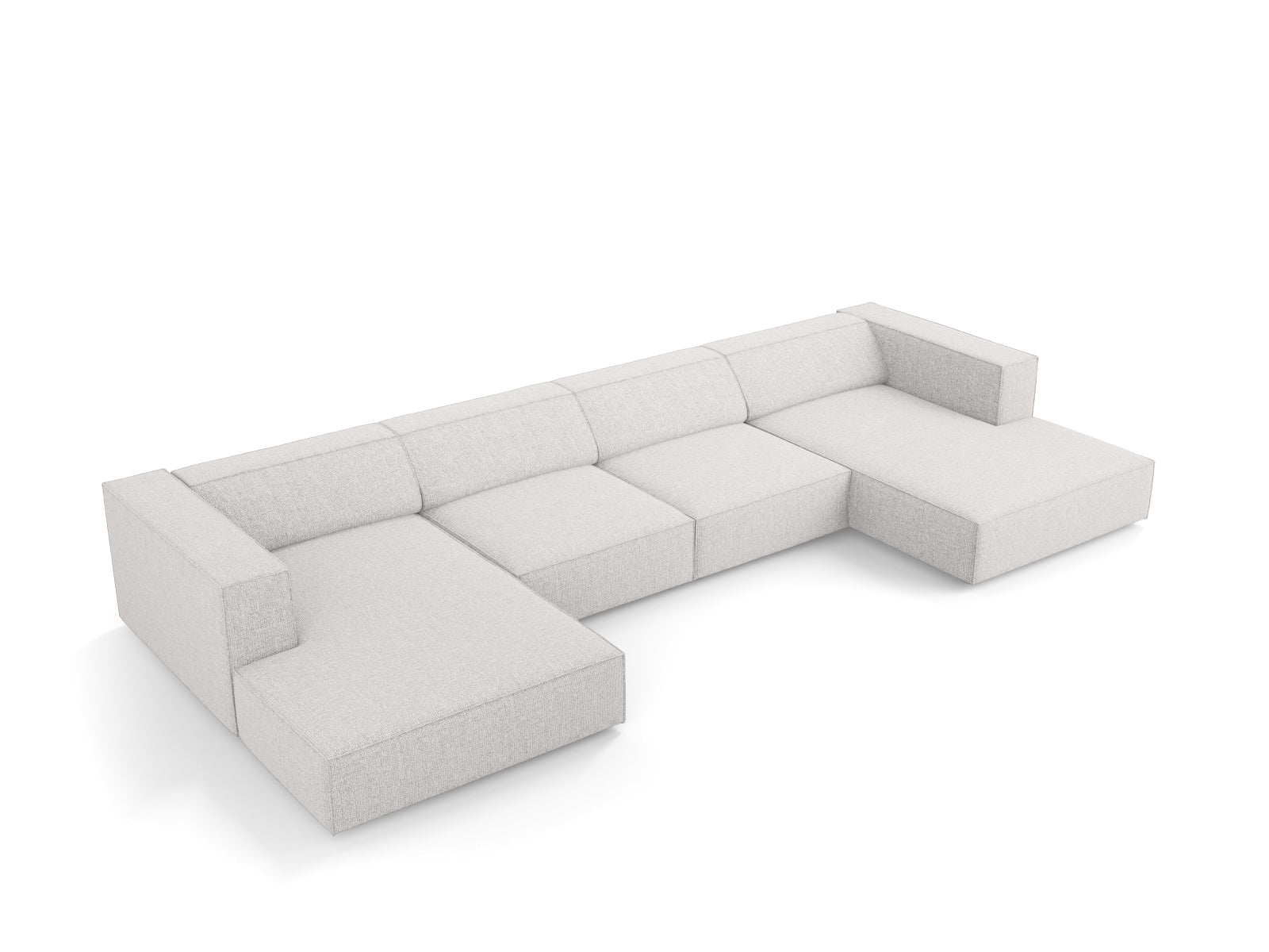 Arendal Panoramic Sofa 6 Sitzer in Light Grey präsentiert im Onlineshop von KAQTU Design AG. 5er Sofa ist von Cosmopolitan Design