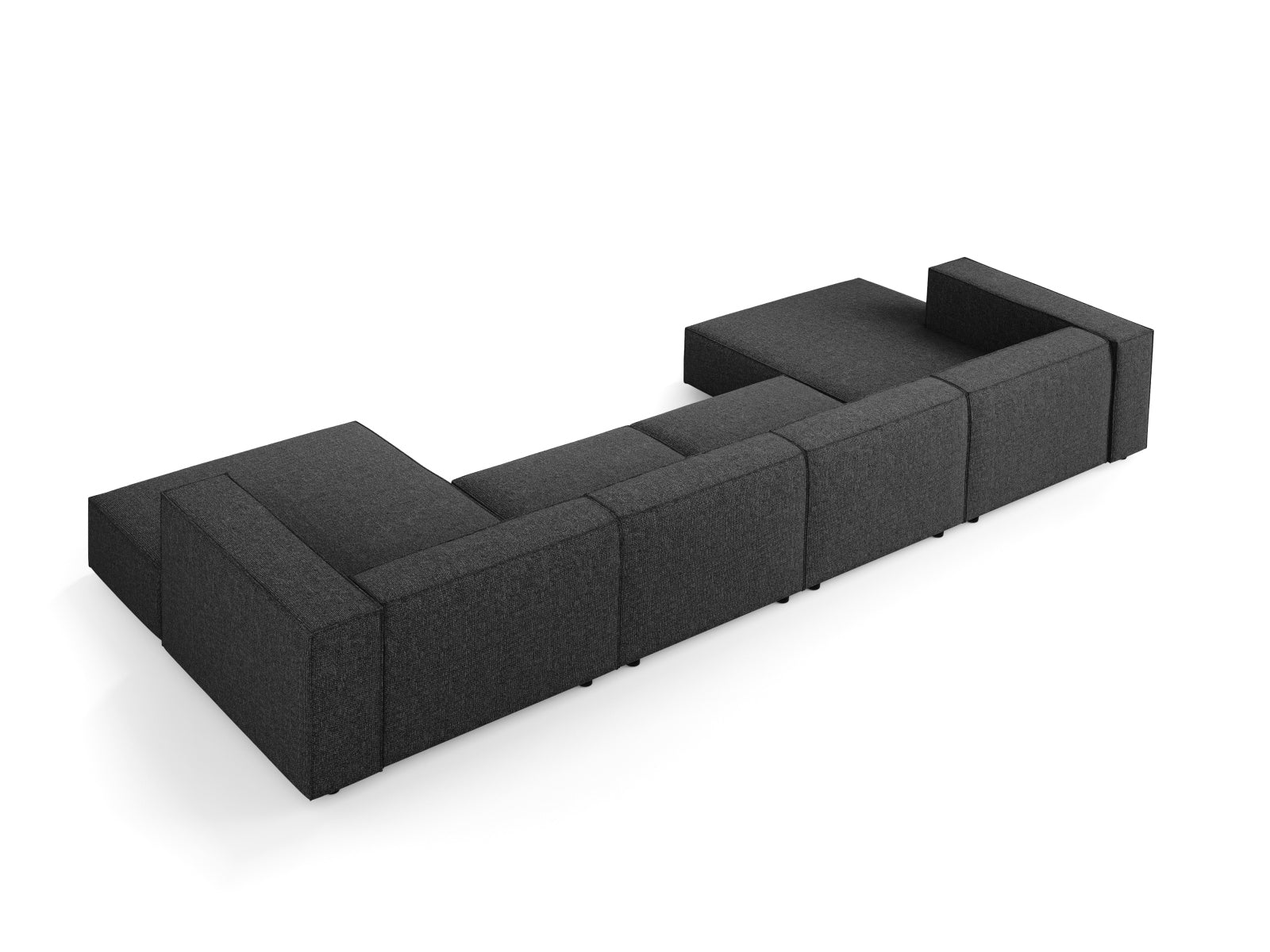 Arendal Panoramic Sofa 6 Sitzer in Black präsentiert im Onlineshop von KAQTU Design AG. 5er Sofa ist von Cosmopolitan Design