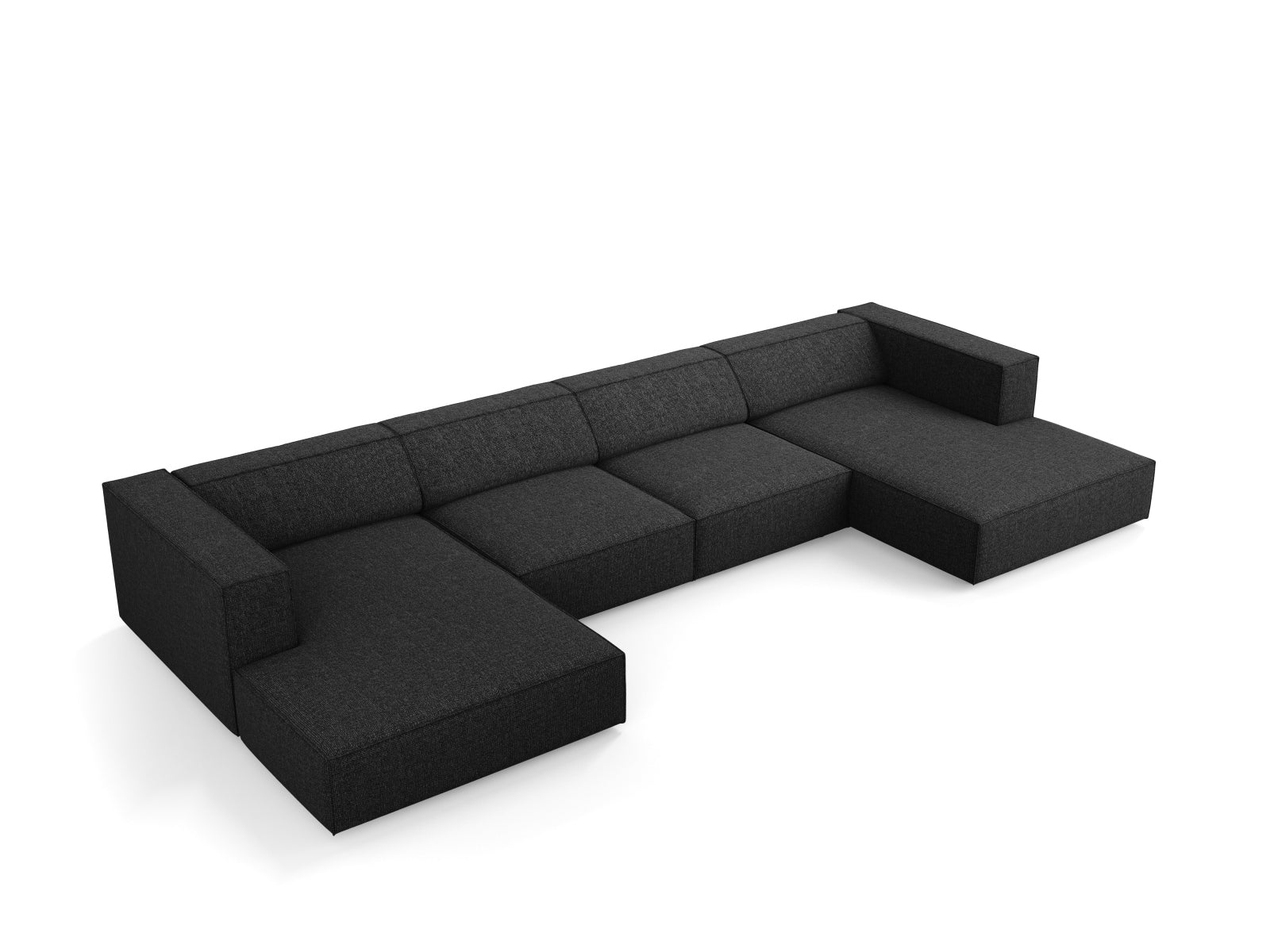 Arendal Panoramic Sofa 6 Sitzer in Black präsentiert im Onlineshop von KAQTU Design AG. 5er Sofa ist von Cosmopolitan Design