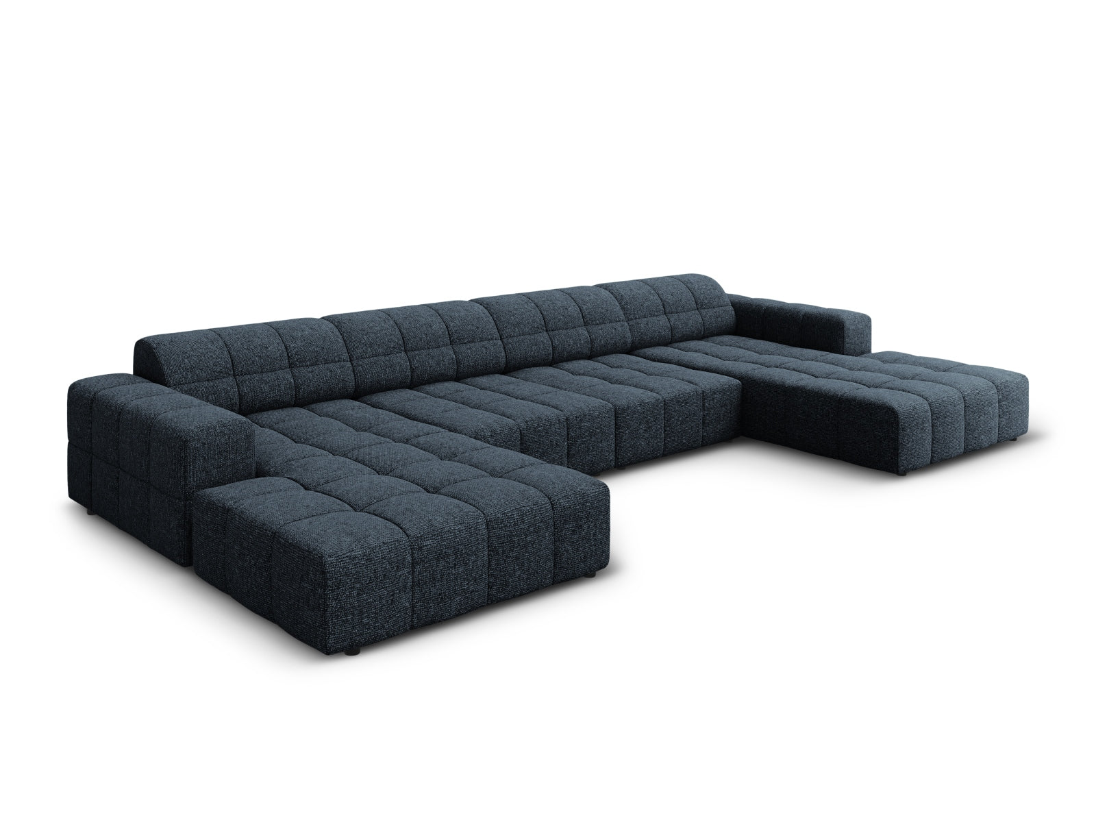 Elegantes Chicago Panoramic Sofa für 6 Personen in Royal Blue-Haga, ideal für stilvolle Wohnräume und gemütliche Abende.