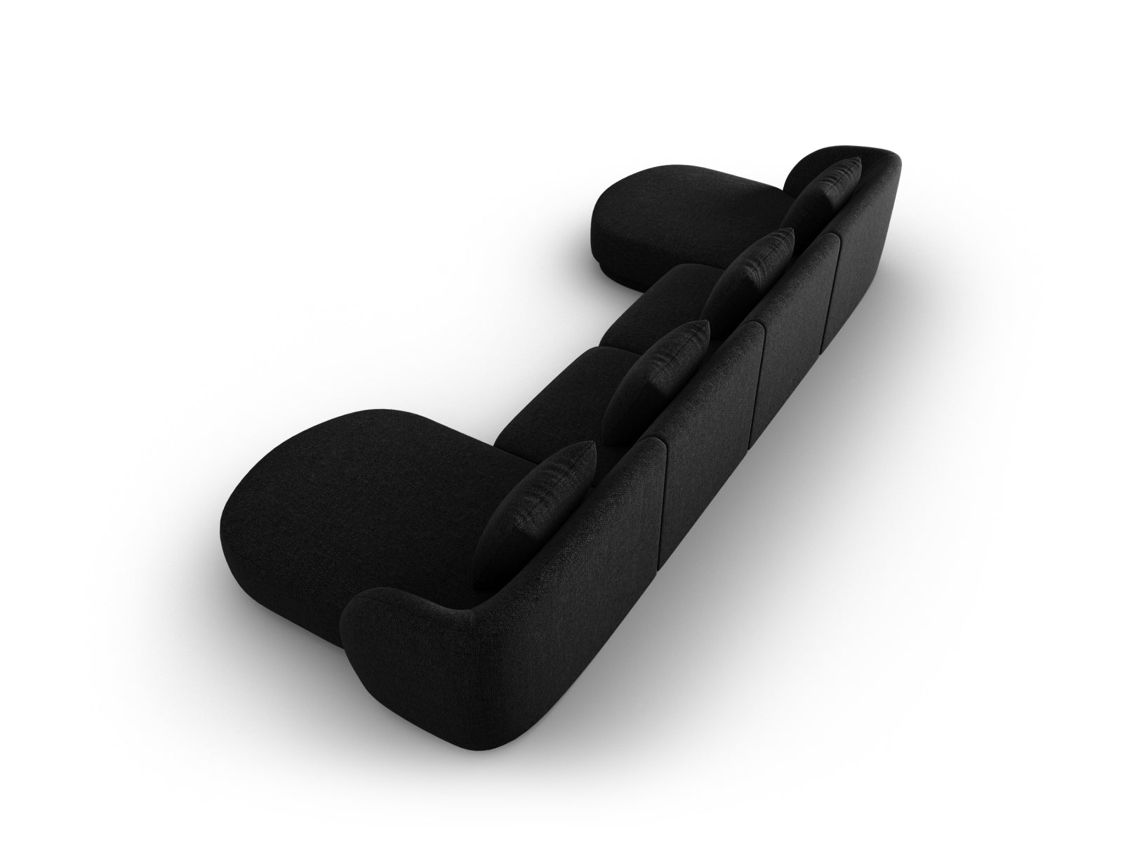 Tulum Panoramic Sofa 5 Sitzer 156cm in Black präsentiert im Onlineshop von KAQTU Design AG. 5er Sofa ist von Cosmopolitan Design