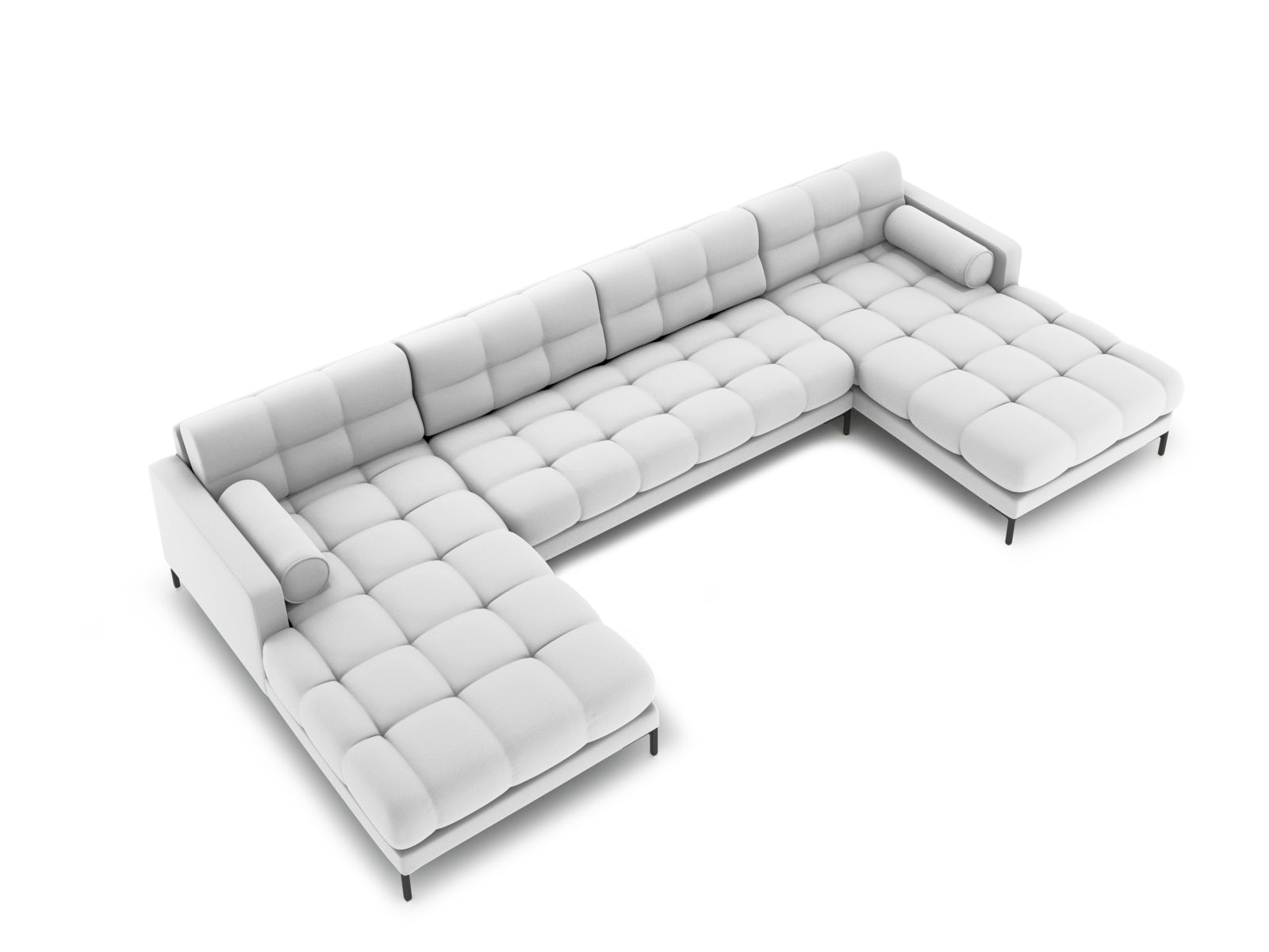 Geräumiges Ecksofa Bali für 7 Personen in strahlendem Gelb-Bluvel, ideal für moderne Wohnräume und entspannte Abende mit Freunden.