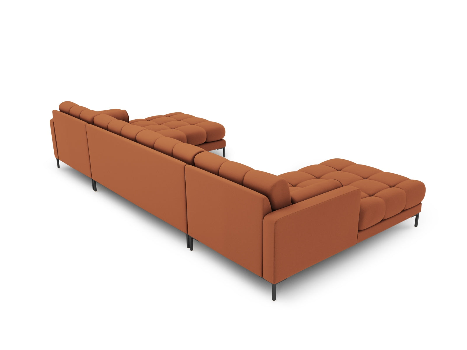 Elegantes 7-Sitzer Ecksofa Bali in Brick-Neve, ideal für großzügige Wohnräume und gesellige Abende, von Cosmopolitan Design.