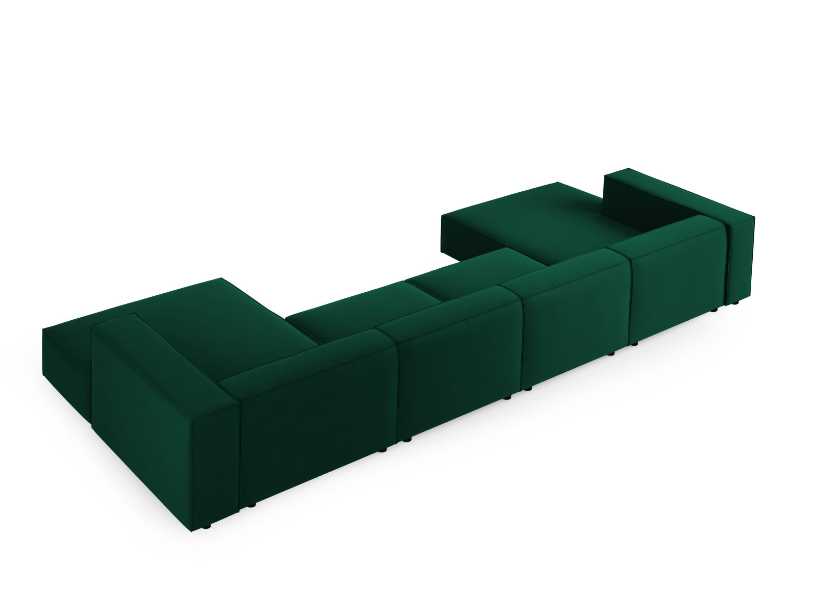 Arendal Velour Panoramic Sofa 6 Sitzer in Bottle Green präsentiert im Onlineshop von KAQTU Design AG. 3er Sofa ist von Cosmopolitan Design