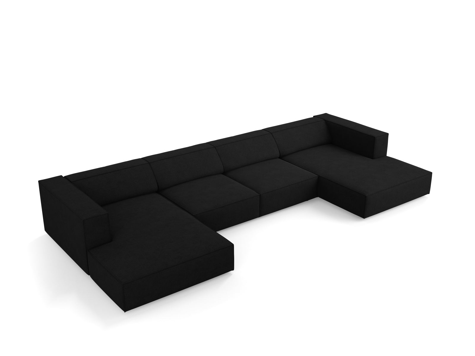 Arendal Panoramic Sofa 6 Sitzer in Black präsentiert im Onlineshop von KAQTU Design AG. 5er Sofa ist von Cosmopolitan Design