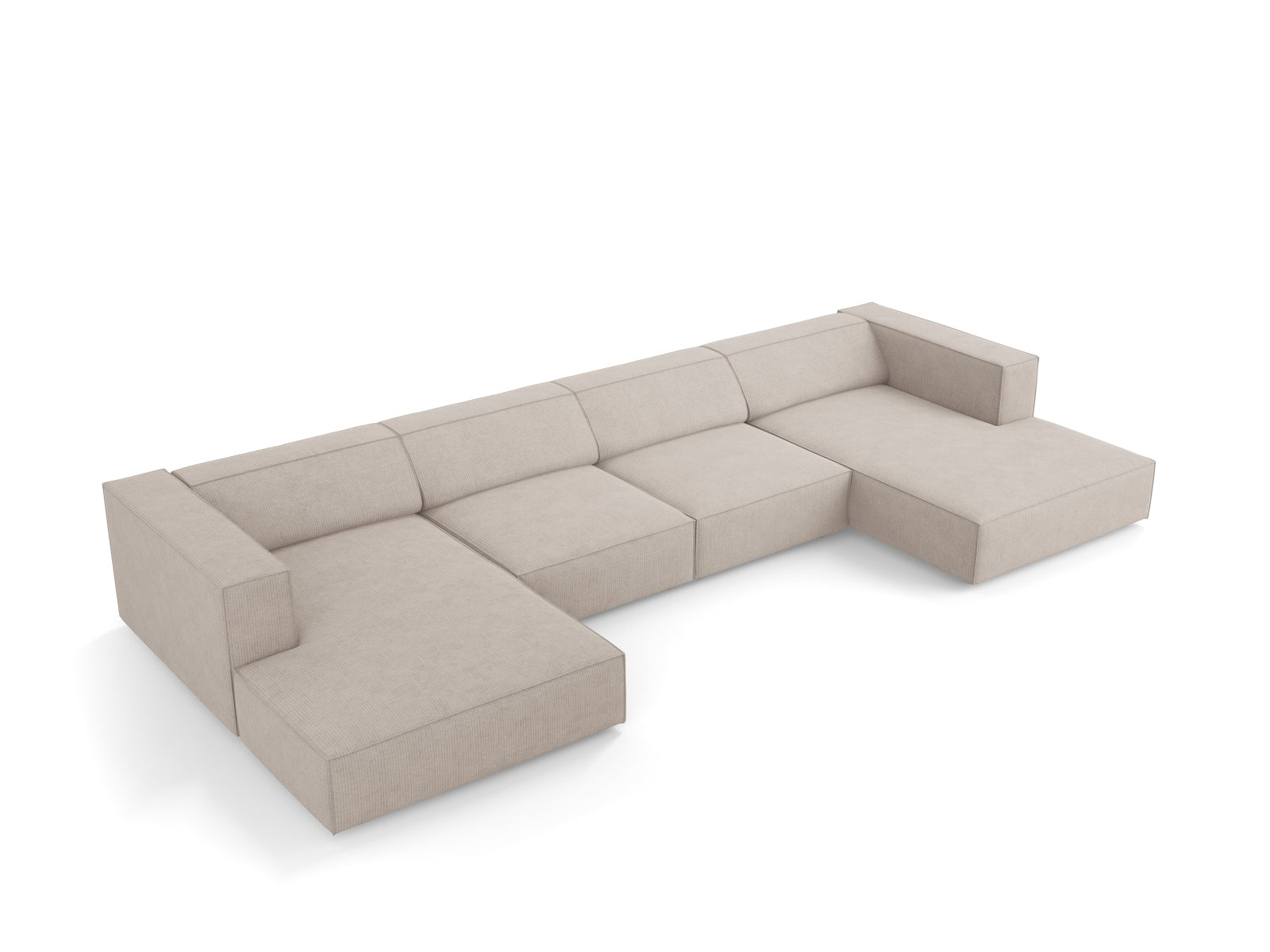 Arendal Panoramic Sofa 6 Sitzer in Dark Beige präsentiert im Onlineshop von KAQTU Design AG. 5er Sofa ist von Cosmopolitan Design