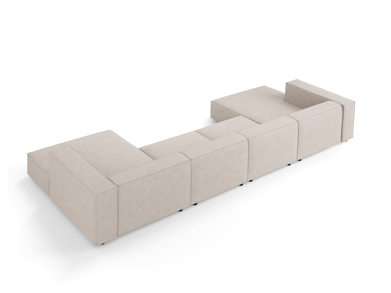 Arendal Panoramic Sofa 6 Sitzer in Dark Beige präsentiert im Onlineshop von KAQTU Design AG. 5er Sofa ist von Cosmopolitan Design