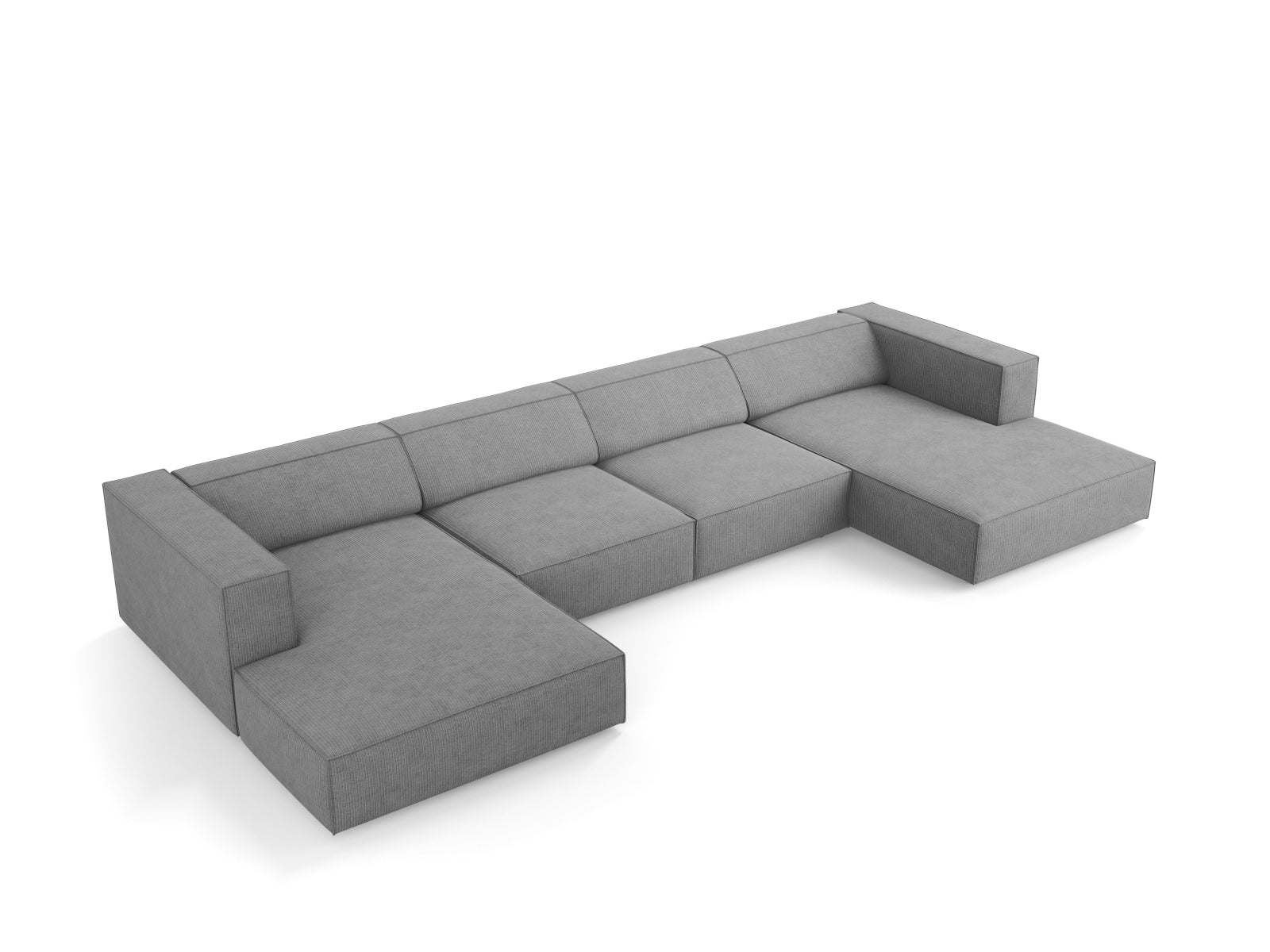 Arendal Panoramic Sofa 6 Sitzer in Dark Grey präsentiert im Onlineshop von KAQTU Design AG. 5er Sofa ist von Cosmopolitan Design