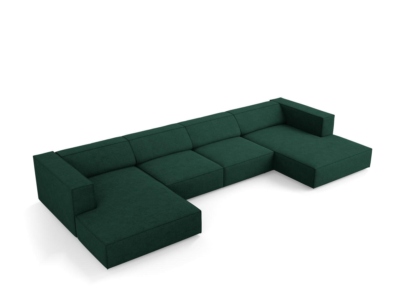 Arendal Panoramic Sofa 6 Sitzer in Bottle Green präsentiert im Onlineshop von KAQTU Design AG. 5er Sofa ist von Cosmopolitan Design