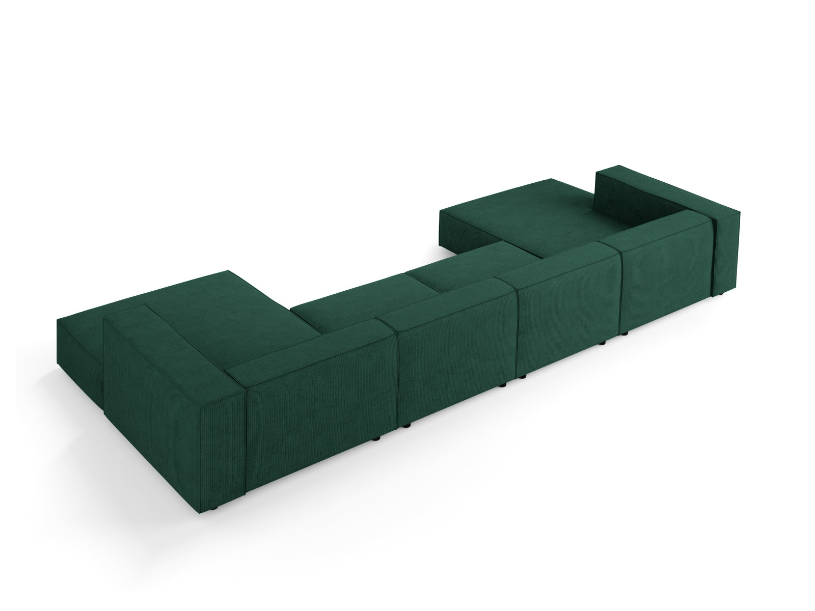 Arendal Panoramic Sofa 6 Sitzer in Bottle Green präsentiert im Onlineshop von KAQTU Design AG. 5er Sofa ist von Cosmopolitan Design