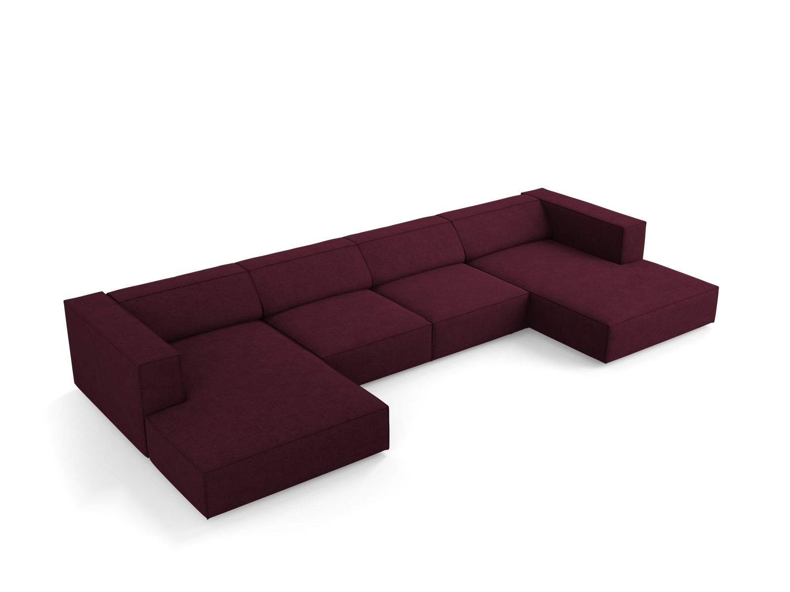 Arendal Panoramic Sofa 6 Sitzer in Ruby präsentiert im Onlineshop von KAQTU Design AG. 5er Sofa ist von Cosmopolitan Design