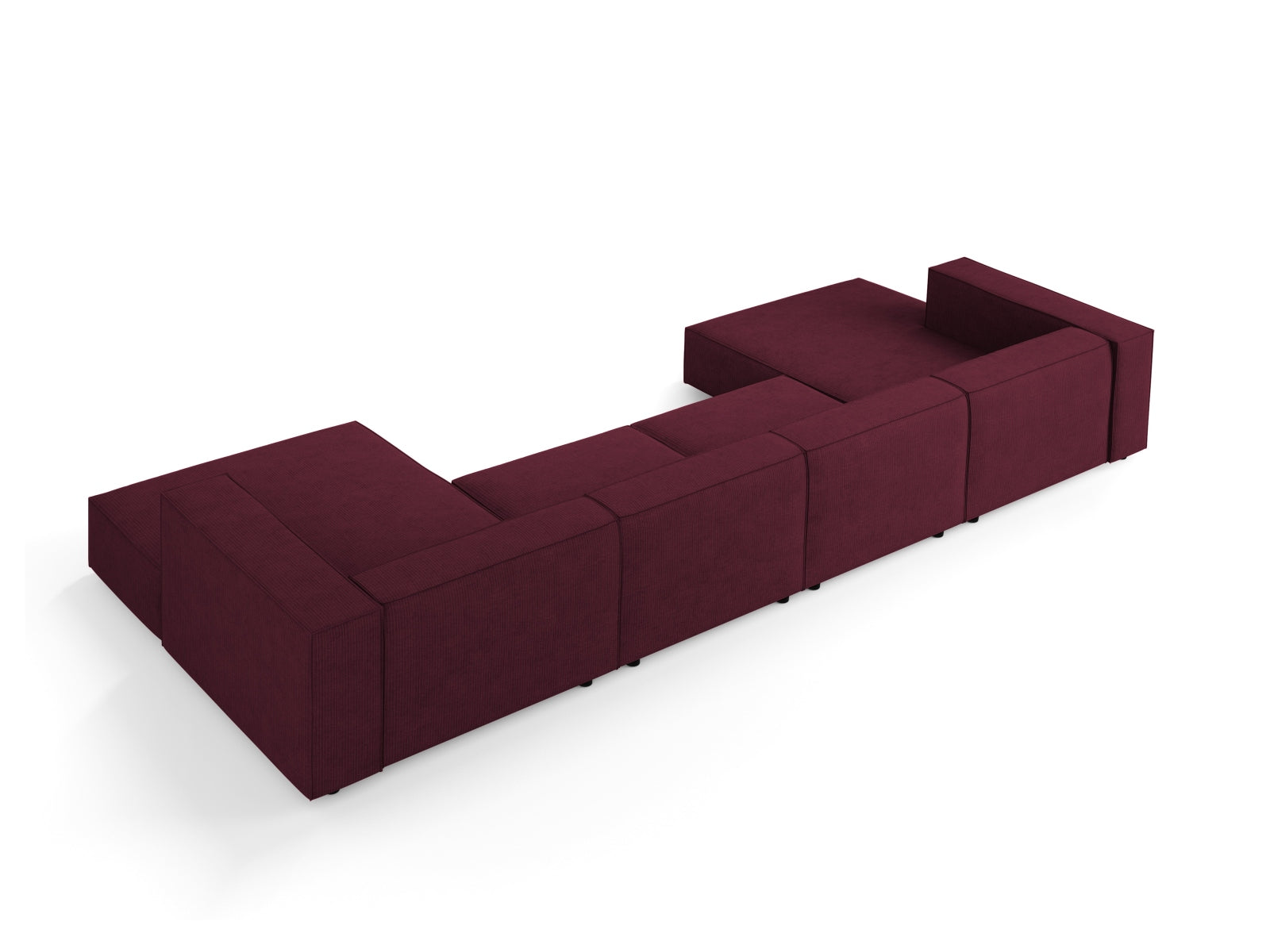 Arendal Panoramic Sofa 6 Sitzer in Ruby präsentiert im Onlineshop von KAQTU Design AG. 5er Sofa ist von Cosmopolitan Design