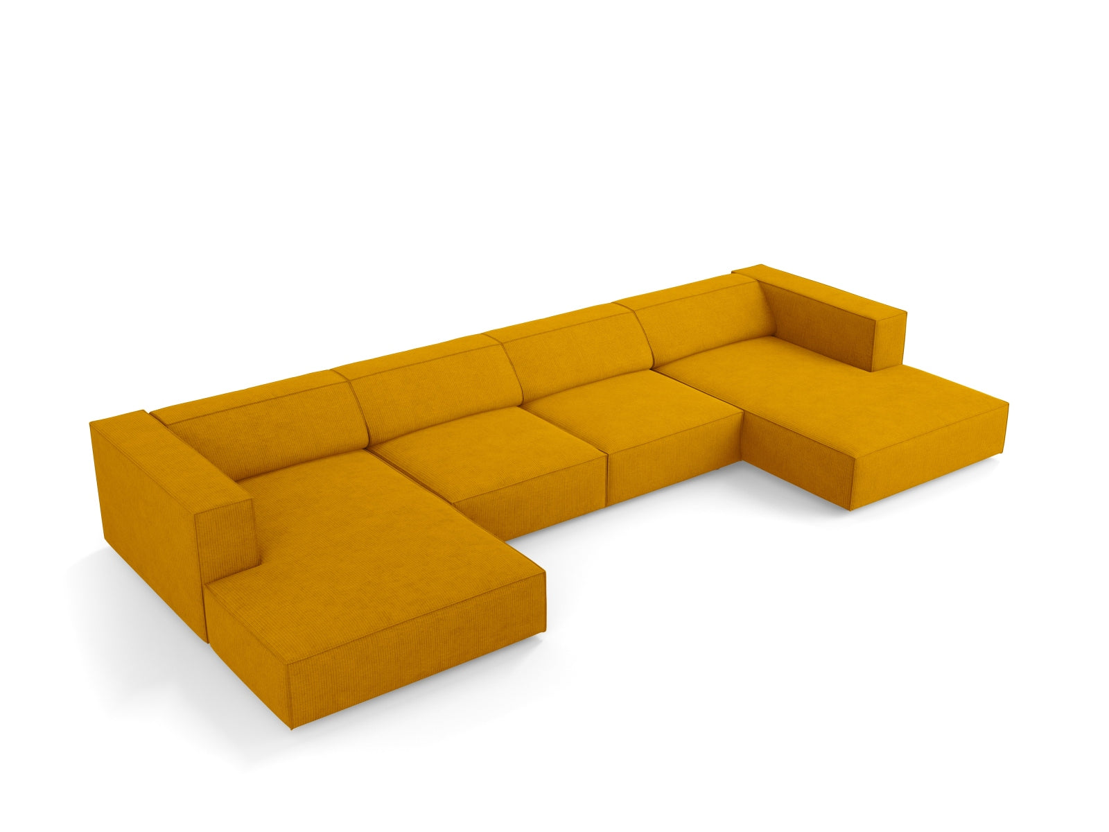Arendal Panoramic Sofa 6 Sitzer in Mustard präsentiert im Onlineshop von KAQTU Design AG. 5er Sofa ist von Cosmopolitan Design
